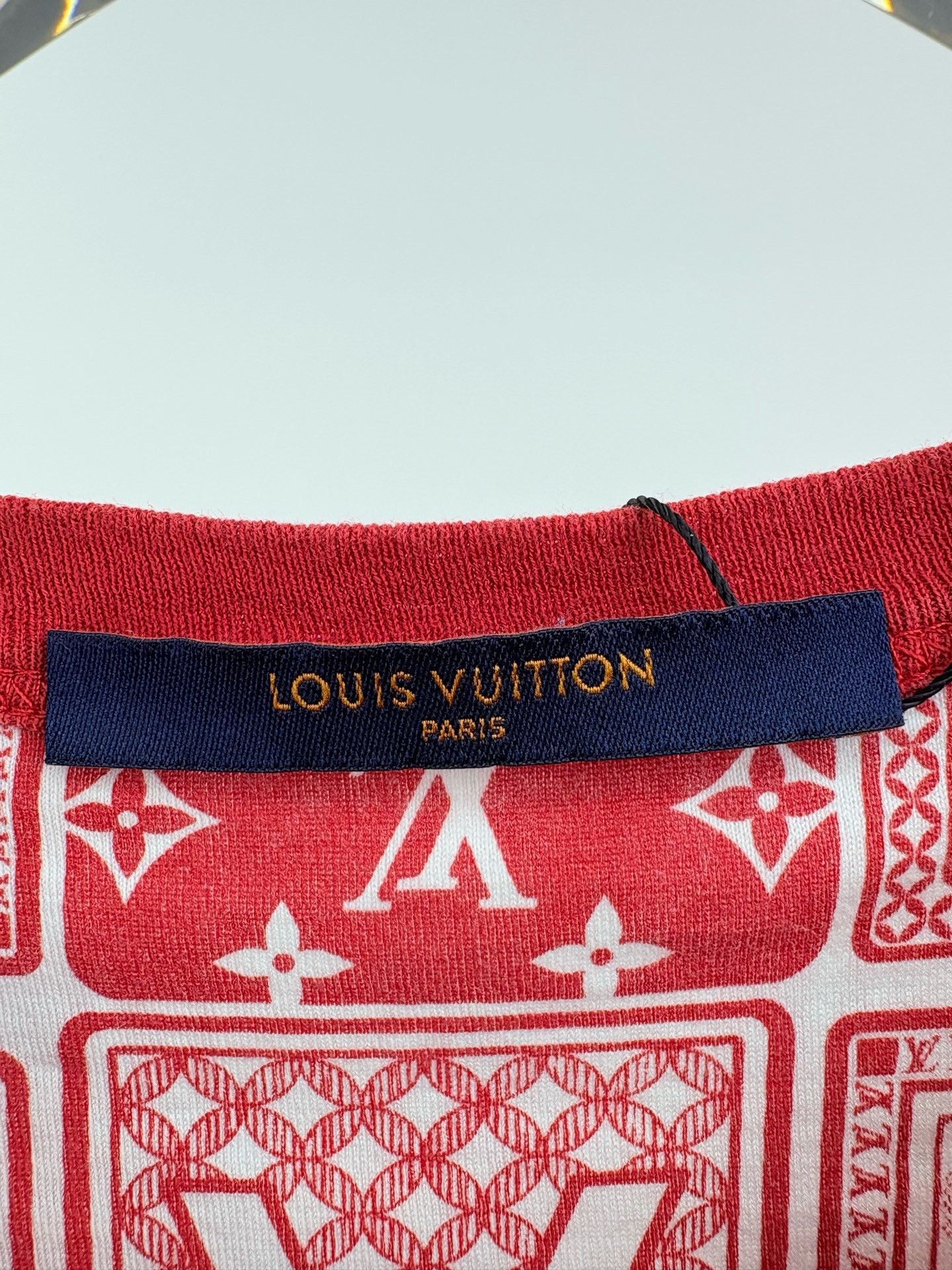 Louis Vuitton Louis Vuitton Red Checkerboard Poker Short Sleeve Size US S / EU 44-46 / 1 - 4 Thumbnail