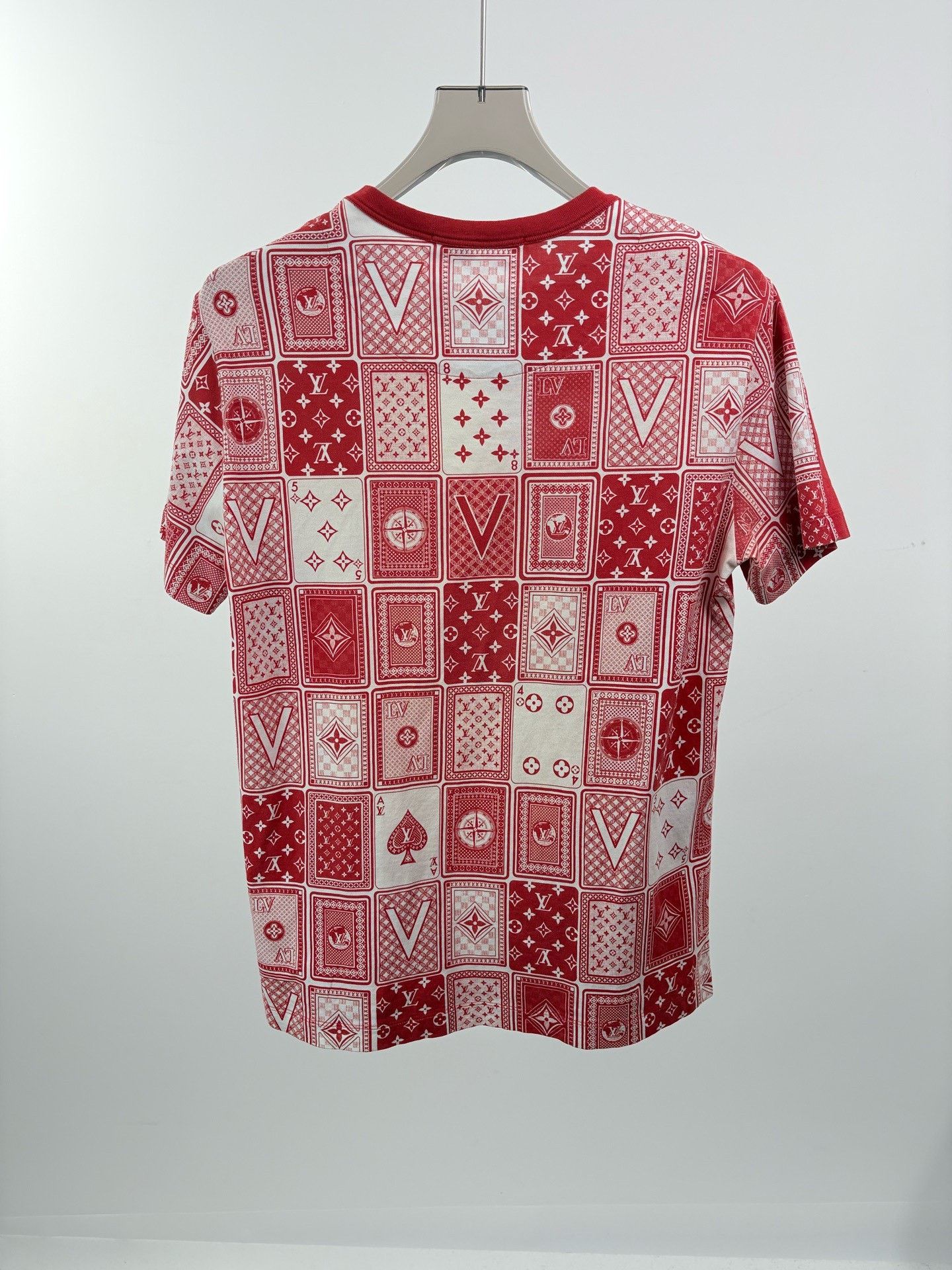 Louis Vuitton Louis Vuitton Red Checkerboard Poker Short Sleeve Size US S / EU 44-46 / 1 - 2 Thumbnail