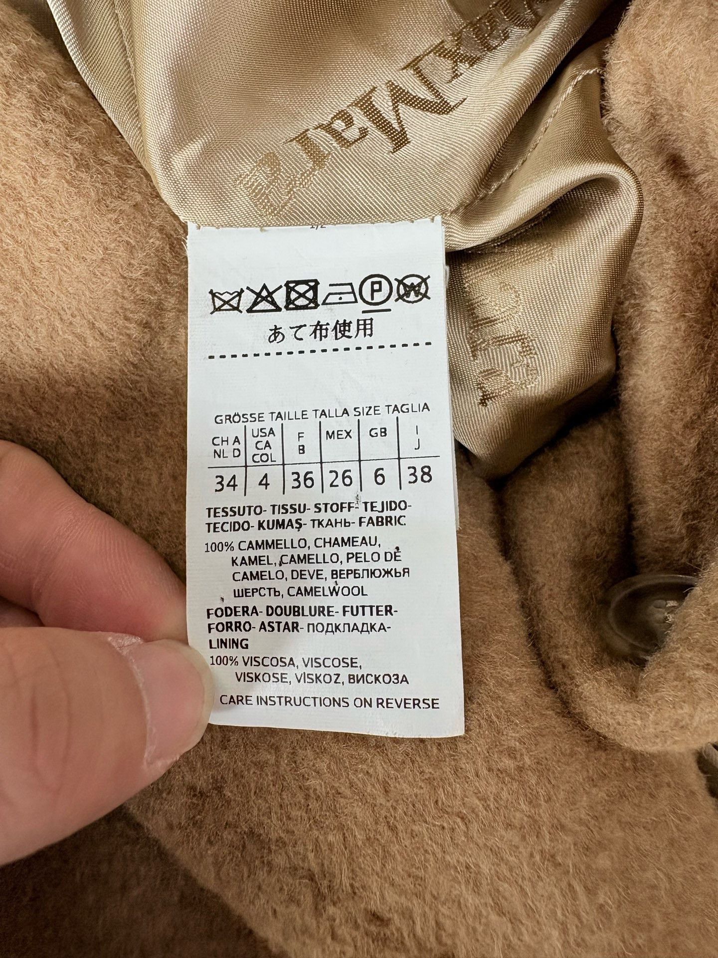 Max Mara Max Mara Manuela Camel Hair Coat Size XXS / US 00 / IT 34 - 4 Thumbnail