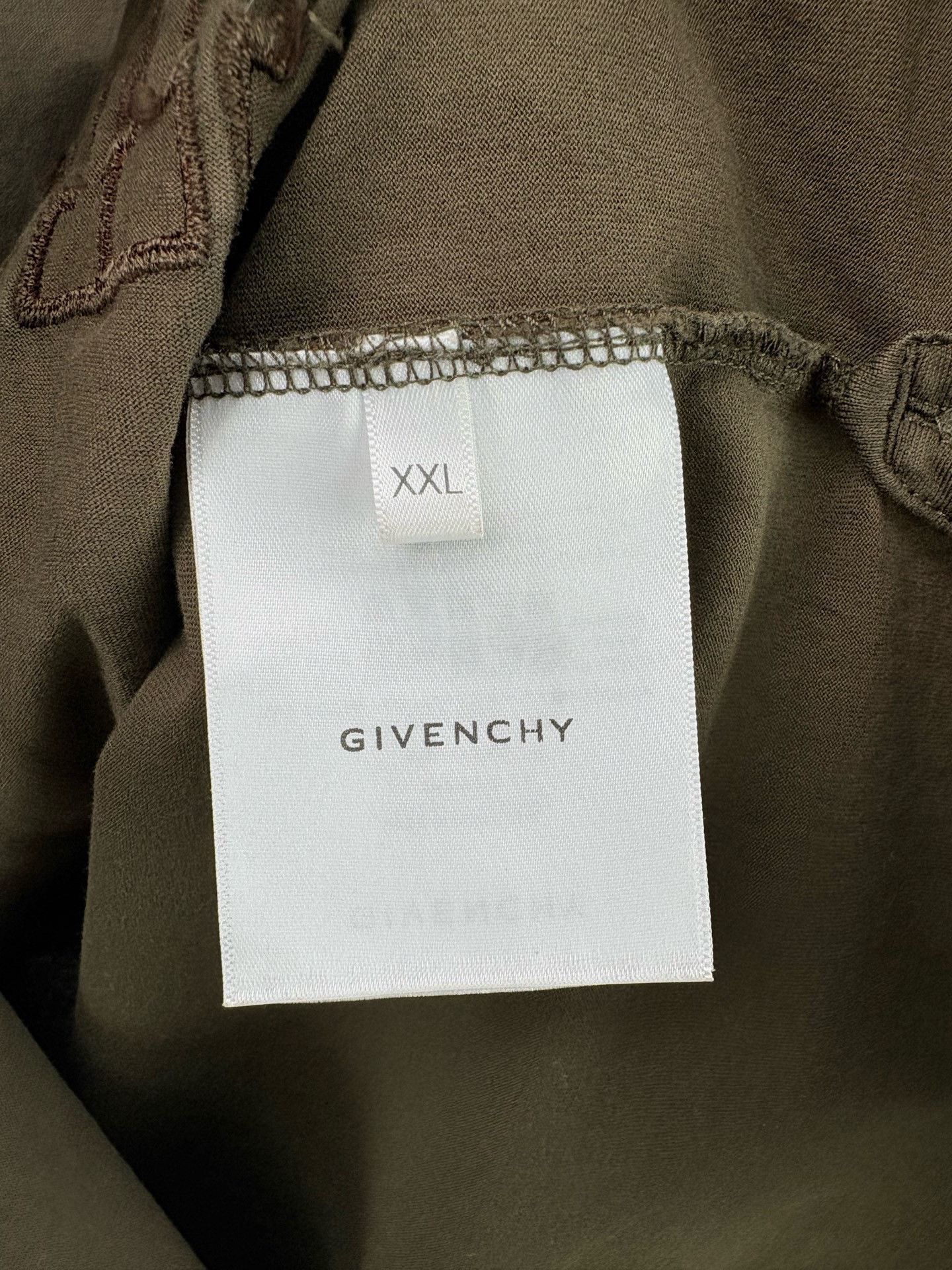 Givenchy GIVENCHY Military Green Runway Fake Two-Piece Tee Size US XXL / EU 58 / 5 - 5 Thumbnail
