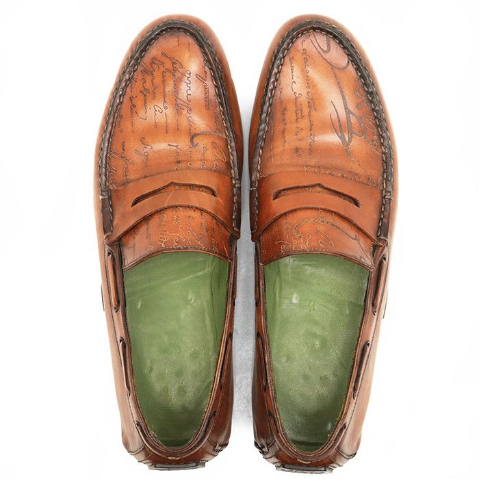 Berluti Berluti Berluti Calligraphy Leather Loafers Leather Shoes DUTY FREE for USA Size ONE SIZE - 6 Thumbnail