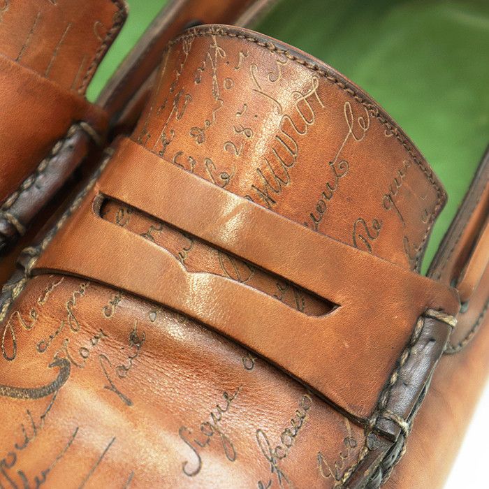 Berluti Berluti Berluti Calligraphy Leather Loafers Leather Shoes DUTY FREE for USA Size ONE SIZE - 2 Thumbnail