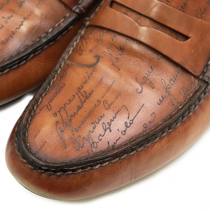 Berluti Berluti Berluti Calligraphy Leather Loafers Leather Shoes DUTY FREE for USA Size ONE SIZE - 3 Thumbnail