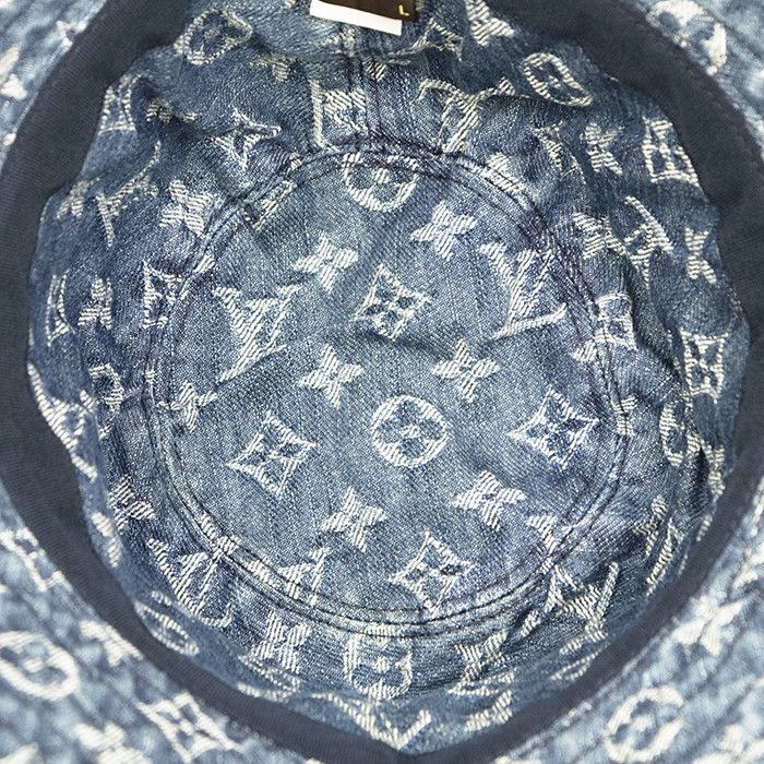Louis Vuitton Louis Vuitton Louis Vuitton Monogram Denim Bucket Hat Textile Hats DUTY FREE for USA Size ONE SIZE - 13 Thumbnail