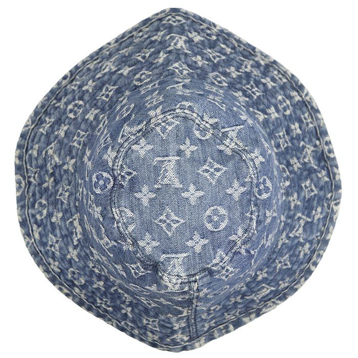 Louis Vuitton Louis Vuitton Louis Vuitton Monogram Denim Bucket Hat Textile Hats DUTY FREE for USA Size ONE SIZE - 12 Thumbnail
