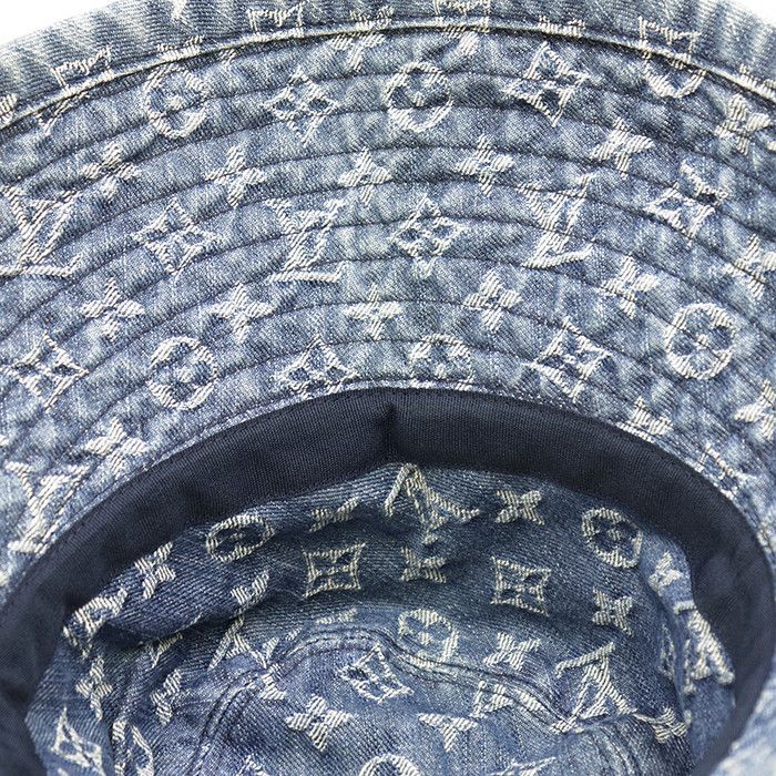 Louis Vuitton Louis Vuitton Louis Vuitton Monogram Denim Bucket Hat Textile Hats DUTY FREE for USA Size ONE SIZE - 14 Thumbnail