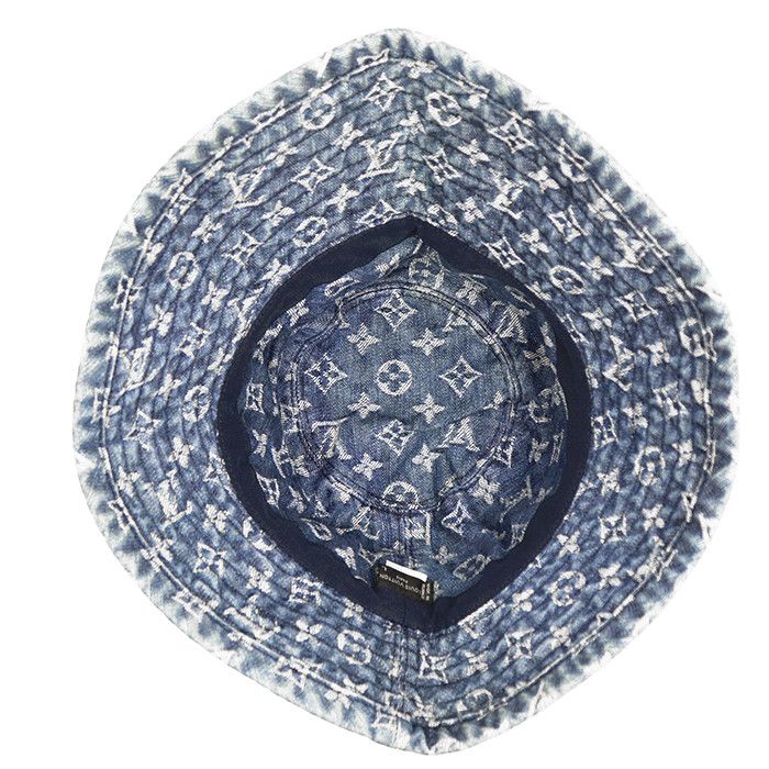 Louis Vuitton Louis Vuitton Louis Vuitton Monogram Denim Bucket Hat Textile Hats DUTY FREE for USA Size ONE SIZE - 5 Thumbnail