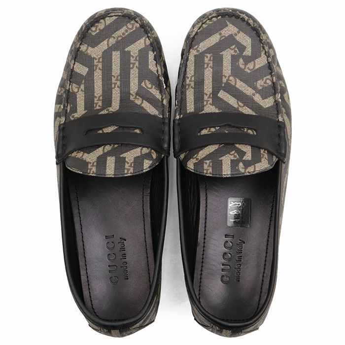 Gucci Gucci Gucci GG Supreme Leather Canvas Loafers Leather Shoes DUTY FREE for USA Size ONE SIZE - 4 Thumbnail