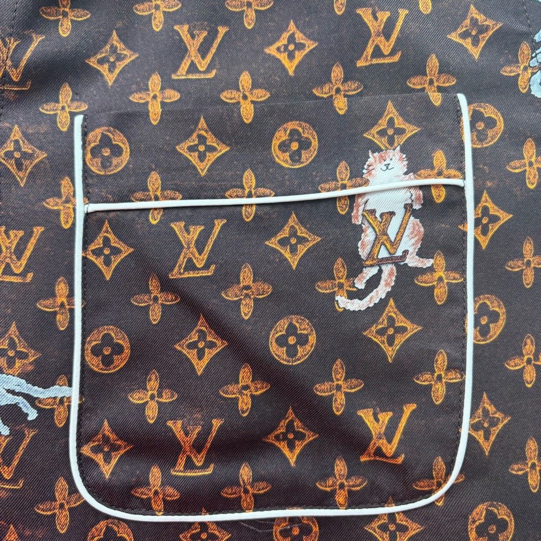 Louis Vuitton Louis Vuitton Cat Monogram Silk Top Size M / US 6-8 / IT 42-44 - 7 Thumbnail