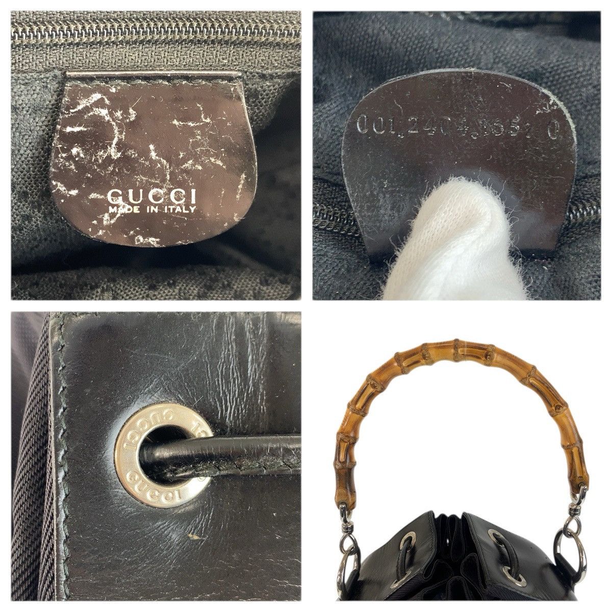 Gucci Gucci Gucci Bamboo nylon leather 2way bag Textile Handbag 001240416570 DUTY FREE for USA Size ONE SIZE - 3 Thumbnail
