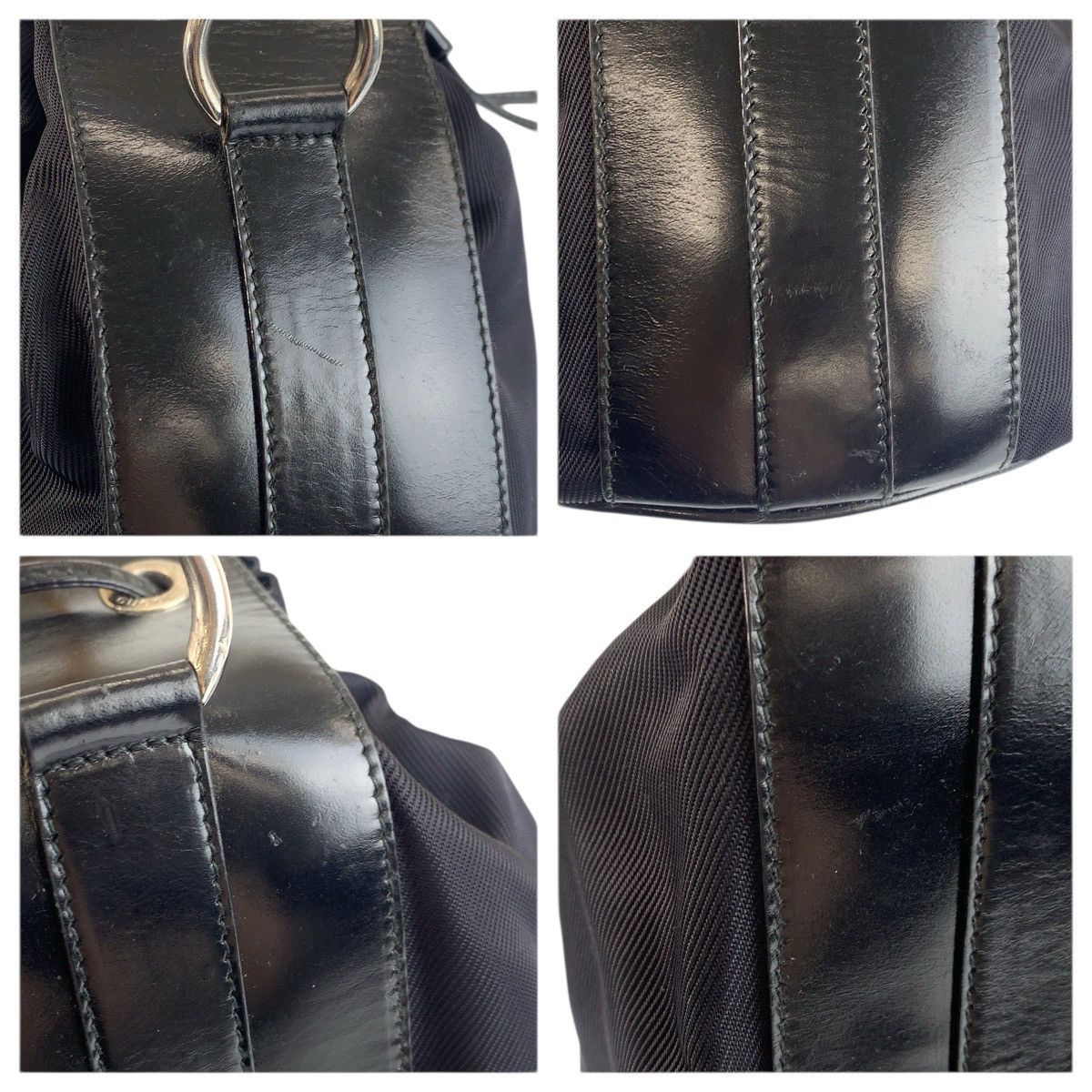 Gucci Gucci Gucci Bamboo nylon leather 2way bag Textile Handbag 001240416570 DUTY FREE for USA Size ONE SIZE - 6 Thumbnail