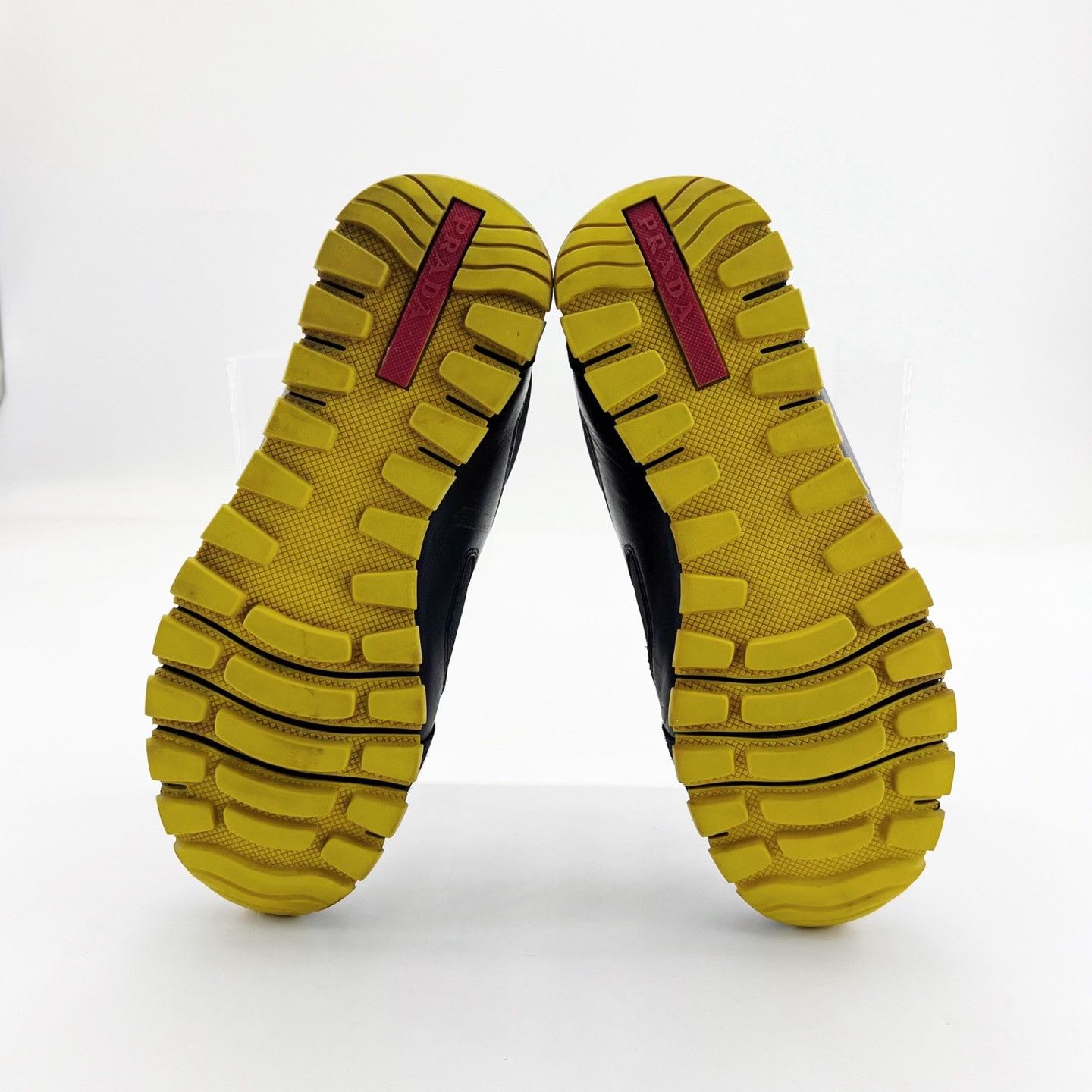 Prada Prada Black Yellow Round Toe Low Top Sneakers Size US 7.5 / EU 40-41 - 5 Thumbnail