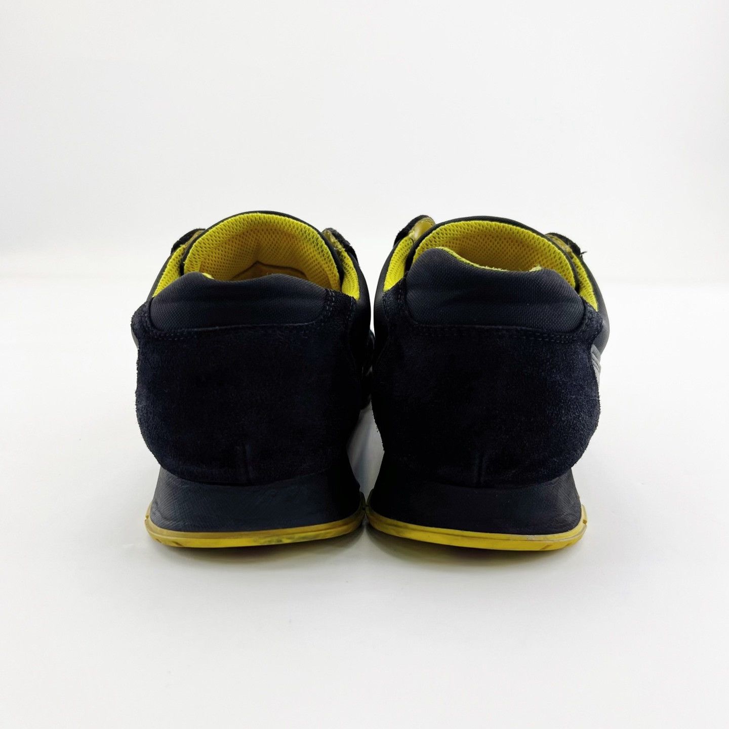 Prada Prada Black Yellow Round Toe Low Top Sneakers Size US 7.5 / EU 40-41 - 4 Thumbnail