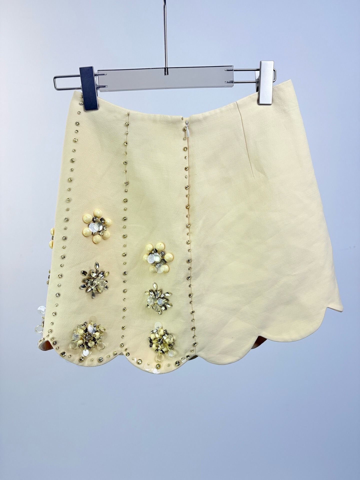 Miu Miu Miumiu Rhinestone-Embellished Mini Skirt Size 40" / US 18 - 2 Thumbnail