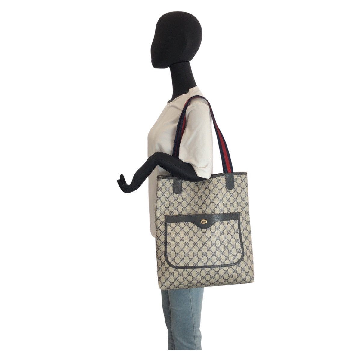 Gucci Gucci Gucci GG Supreme Canvas Tote Bag Textile Tote Bag 89 02 003 DUTY FREE for USA Size ONE SIZE - 7 Thumbnail
