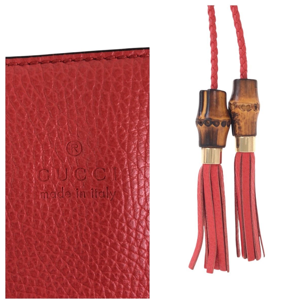 Gucci Gucci Gucci Bamboo Tassel Leather 2way bag Leather Shoulder Bag 365346 DUTY FREE for USA Size ONE SIZE - 5 Thumbnail