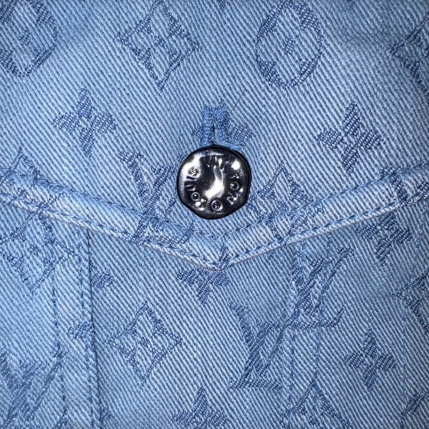 Louis Vuitton Louis Vuitton Blue Monogram Denim Jacket Size US XL / EU 56 / 4 - 8 Thumbnail