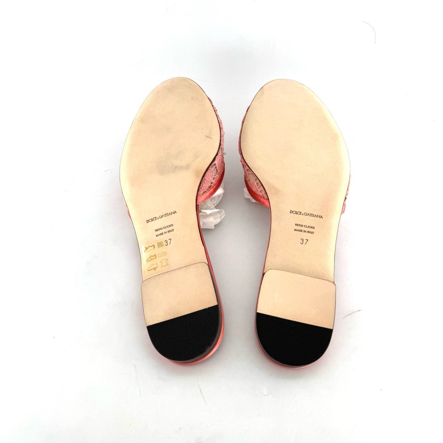Dolce & Gabbana Dolce&Gabbana Red Leather Embroidered Slippers Size US 6 / IT 36 - 5 Thumbnail