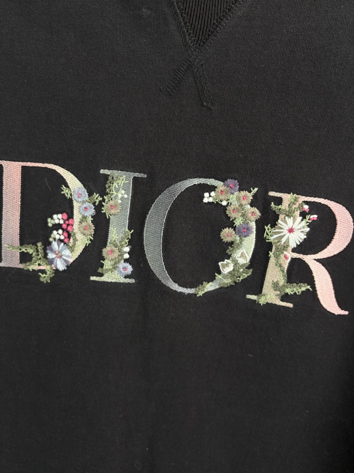 Dior DIOR Black Floral Short Sleeve Size S / US 4 / IT 40 - 3 Thumbnail