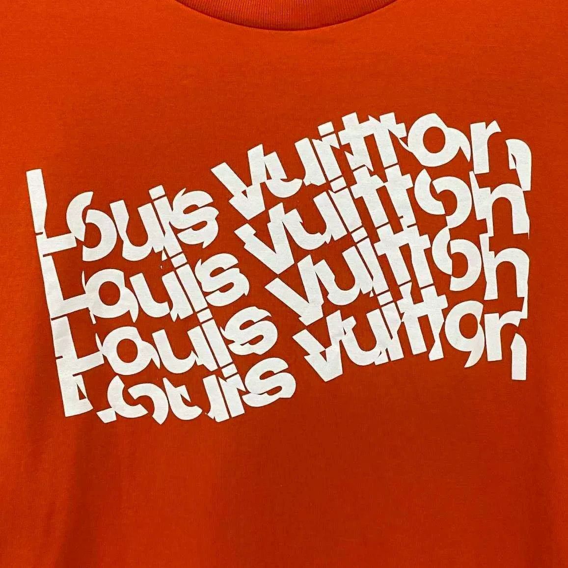 Louis Vuitton Louis Vuitton Orange Twisted Logo Short Sleeve Size US L / EU 52-54 / 3 - 3 Thumbnail