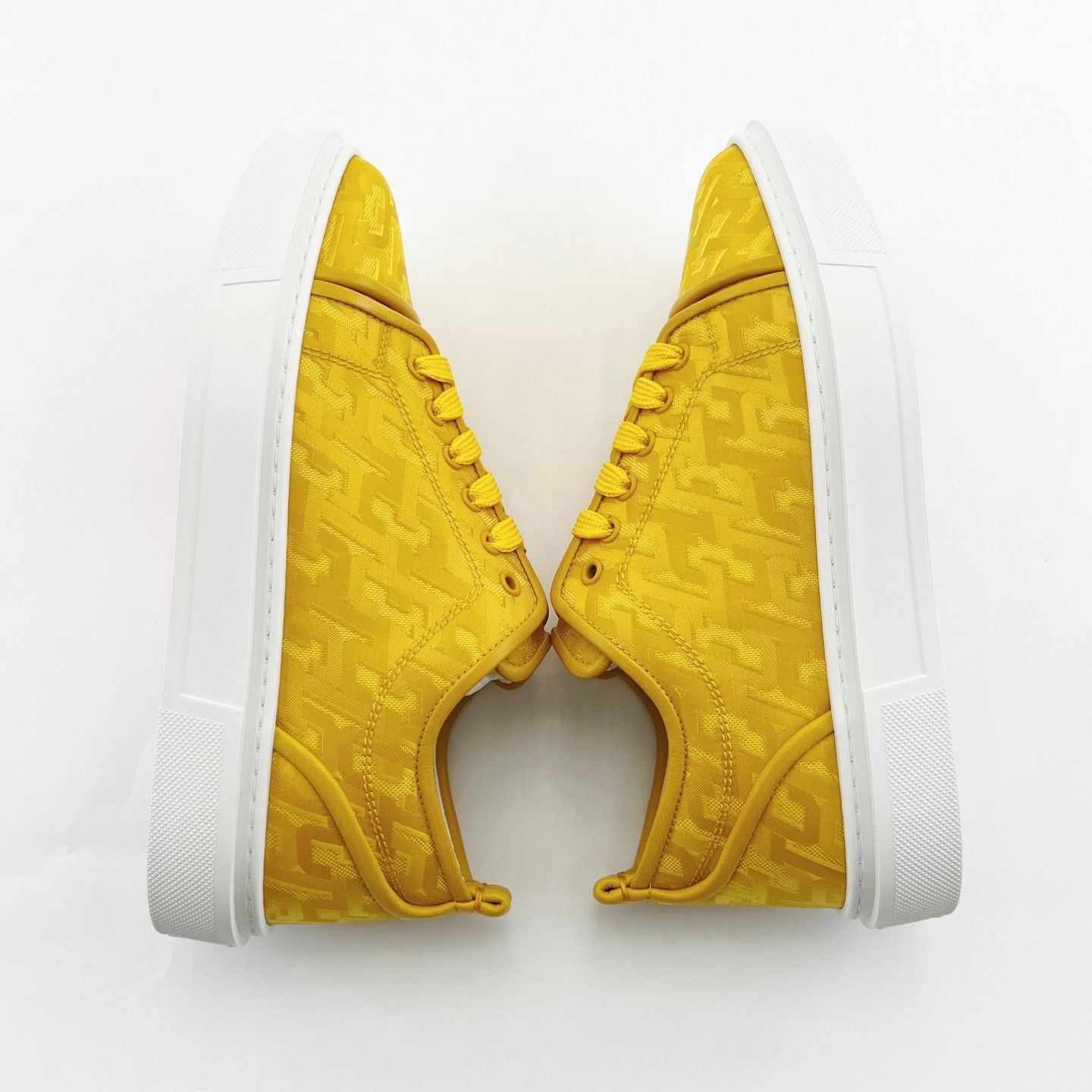 Christian Louboutin Christian Louboutin Yellow Embossed Red Sole Sneakers Size US 8 / EU 41 - 3 Thumbnail