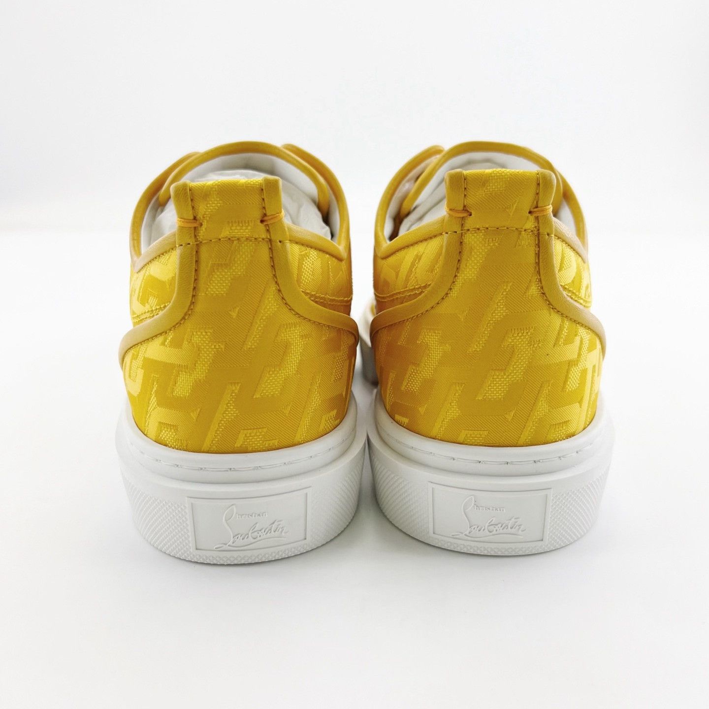 Christian Louboutin Christian Louboutin Yellow Embossed Red Sole Sneakers Size US 8 / EU 41 - 4 Thumbnail