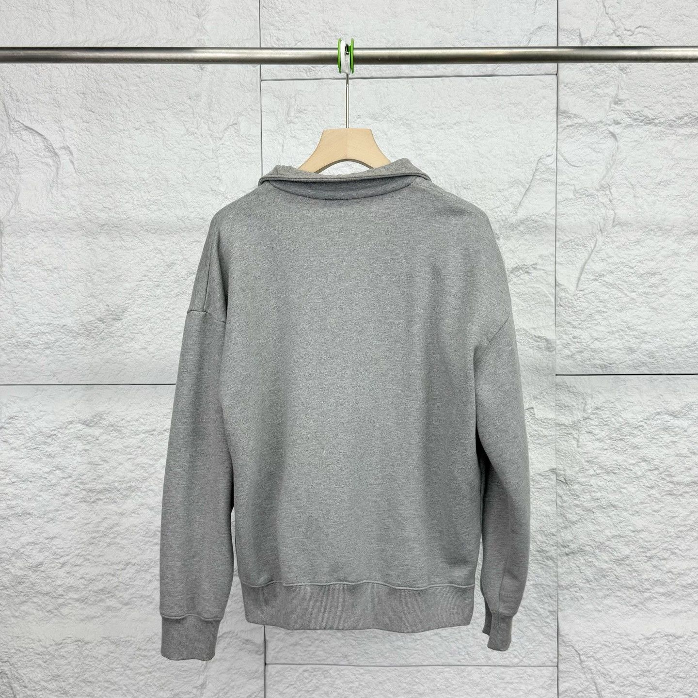 Dior Dior Gray Cotton Fleece CD Embroidered Half-Zip Sweatshirt Size US M / EU 48-50 / 2 - 2 Thumbnail