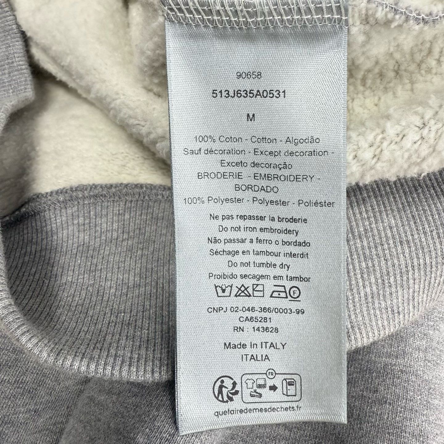 Dior Dior Gray Cotton Fleece CD Embroidered Half-Zip Sweatshirt Size US M / EU 48-50 / 2 - 4 Thumbnail
