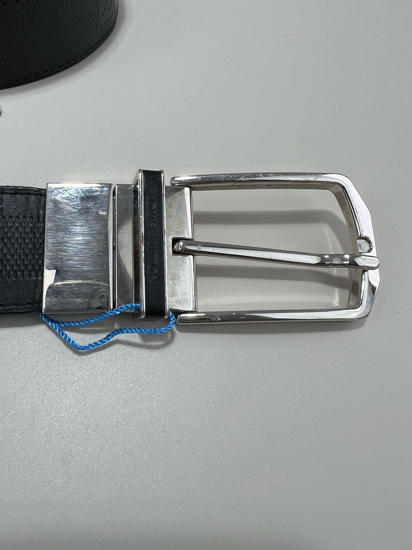 Louis Vuitton Louis Vuitton Black Checkered Belt Size ONE SIZE - 3 Thumbnail