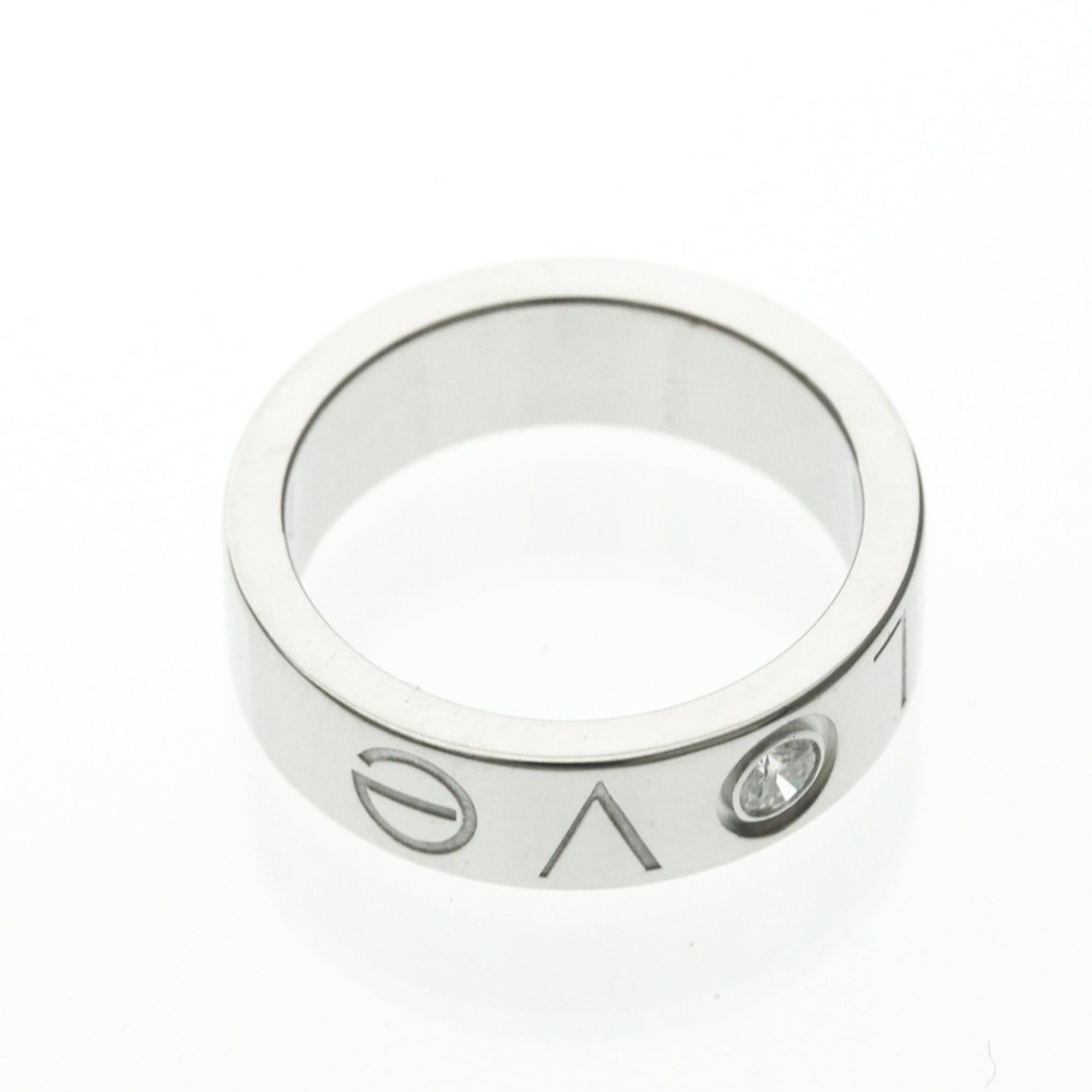 Cartier Cartier Love Ring Christmas Limited Edition 1P Diamond White Gold (18K) Fashion Diamond Band Ring Silver Size ONE SIZE - 9 Thumbnail