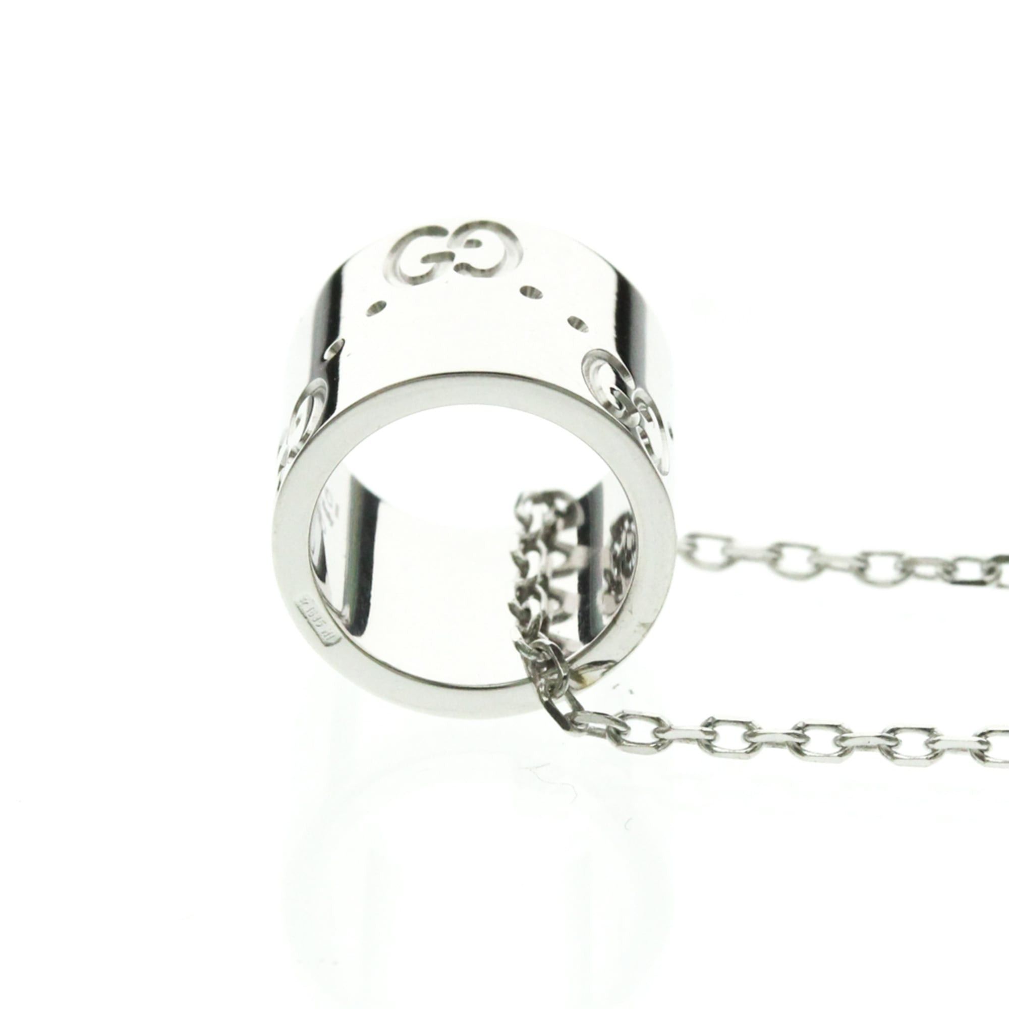 Gucci Gucci Icon Necklace White Gold (18K) No Stone Men,Women Fashion Pendant Necklace (Silver) Size ONE SIZE - 2 Thumbnail