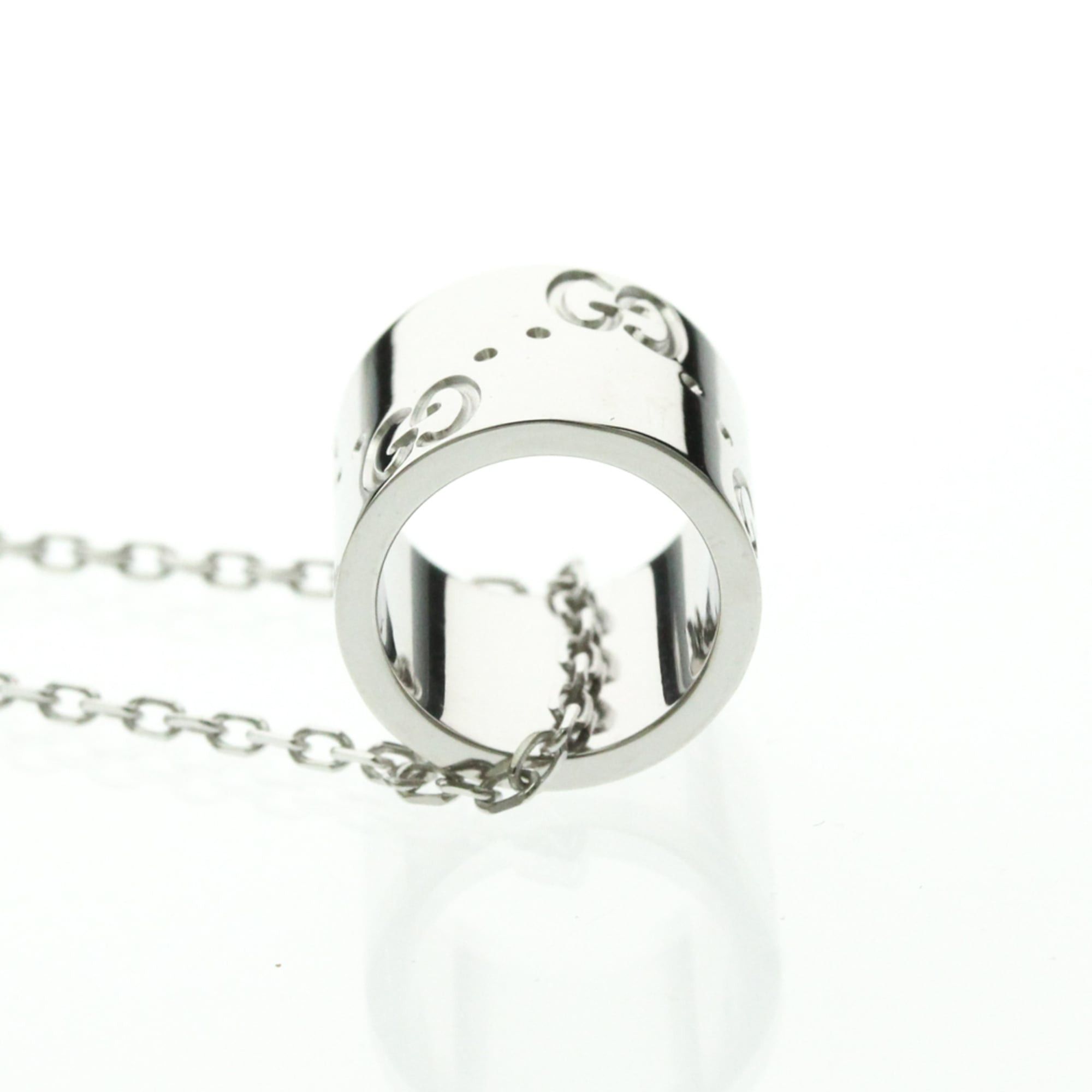 Gucci Gucci Icon Necklace White Gold (18K) No Stone Men,Women Fashion Pendant Necklace (Silver) Size ONE SIZE - 4 Thumbnail