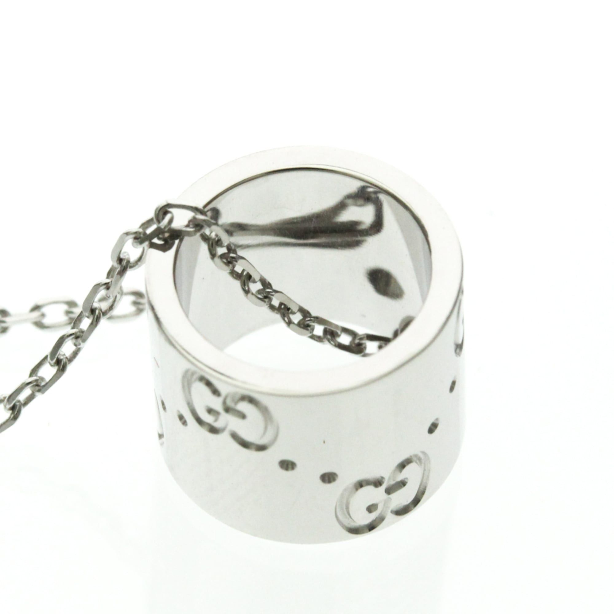 Gucci Gucci Icon Necklace White Gold (18K) No Stone Men,Women Fashion Pendant Necklace (Silver) Size ONE SIZE - 6 Thumbnail