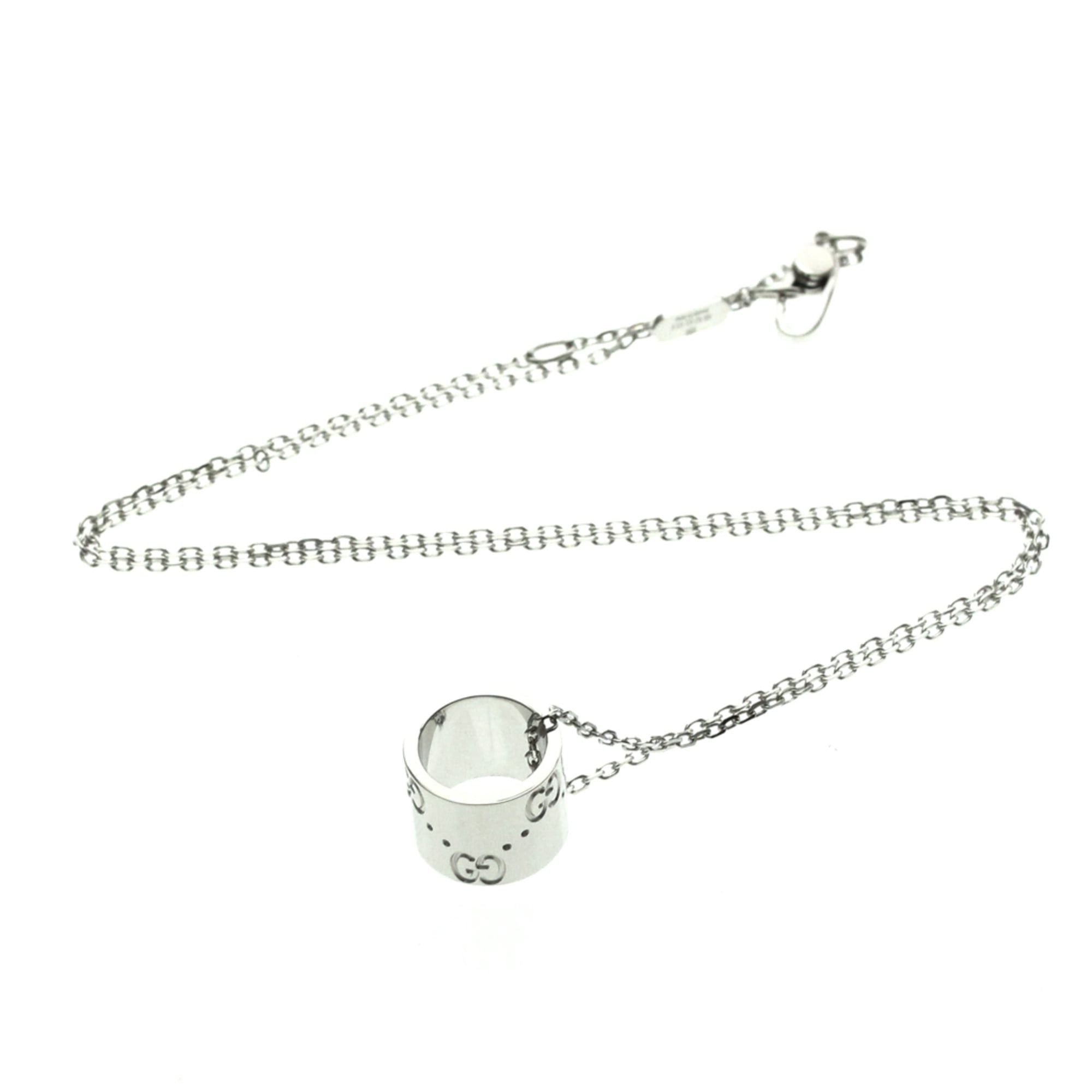 Gucci Gucci Icon Necklace White Gold (18K) No Stone Men,Women Fashion Pendant Necklace (Silver) Size ONE SIZE - 11 Thumbnail