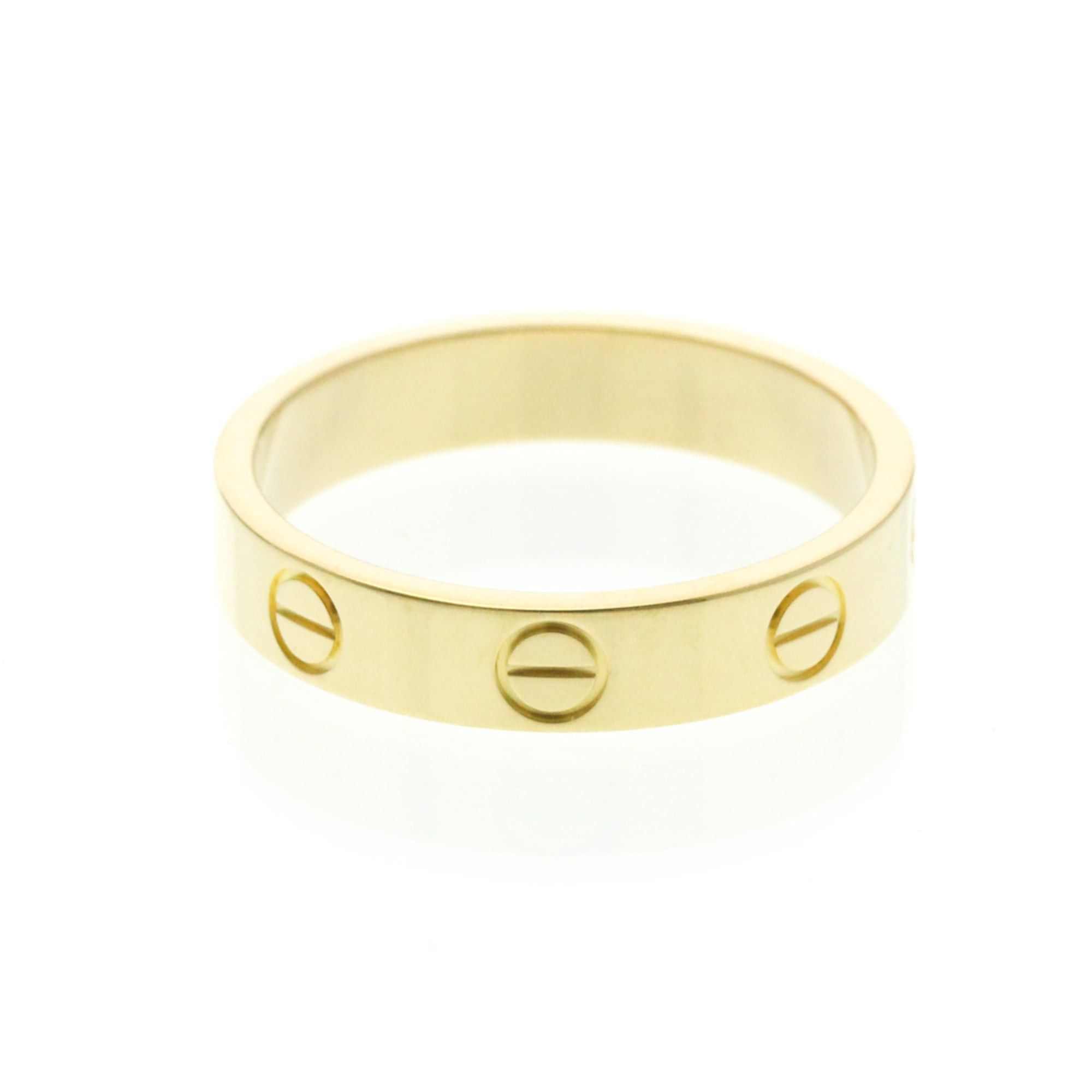 Cartier Cartier Mini Love Ring Yellow Gold (18K) Fashion No Stone Band Ring Gold Size ONE SIZE - 3 Thumbnail
