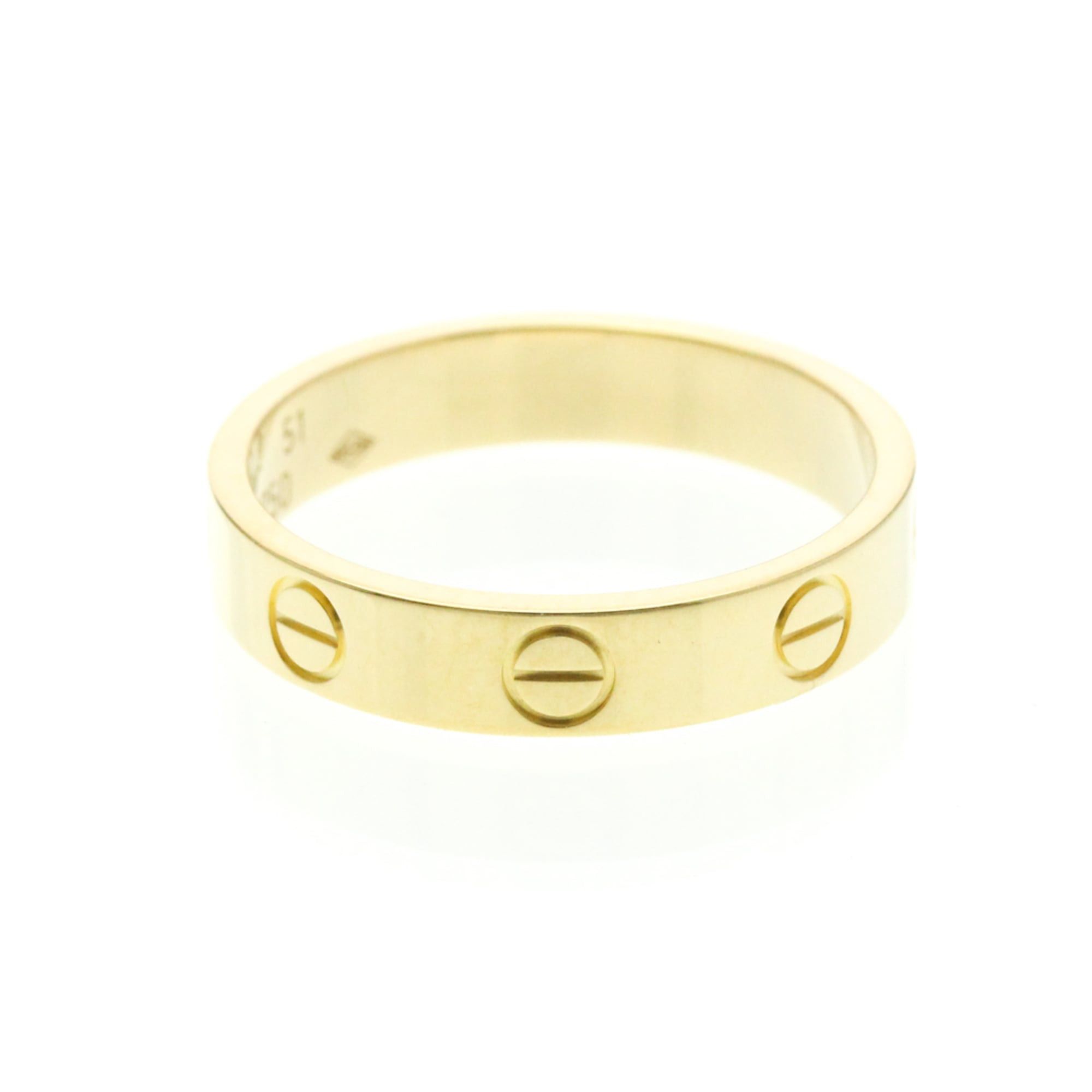 Cartier Cartier Mini Love Ring Yellow Gold (18K) Fashion No Stone Band Ring Gold Size ONE SIZE - 4 Thumbnail
