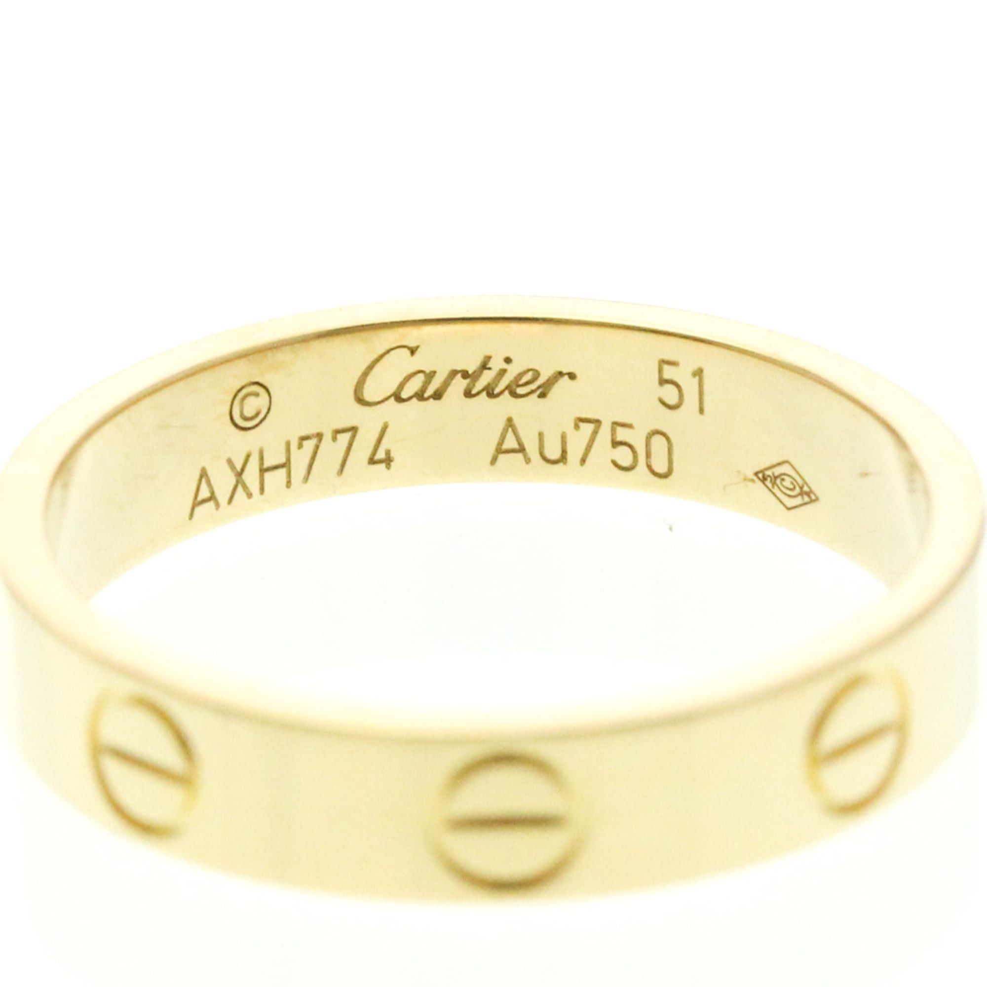 Cartier Cartier Mini Love Ring Yellow Gold (18K) Fashion No Stone Band Ring Gold Size ONE SIZE - 5 Thumbnail