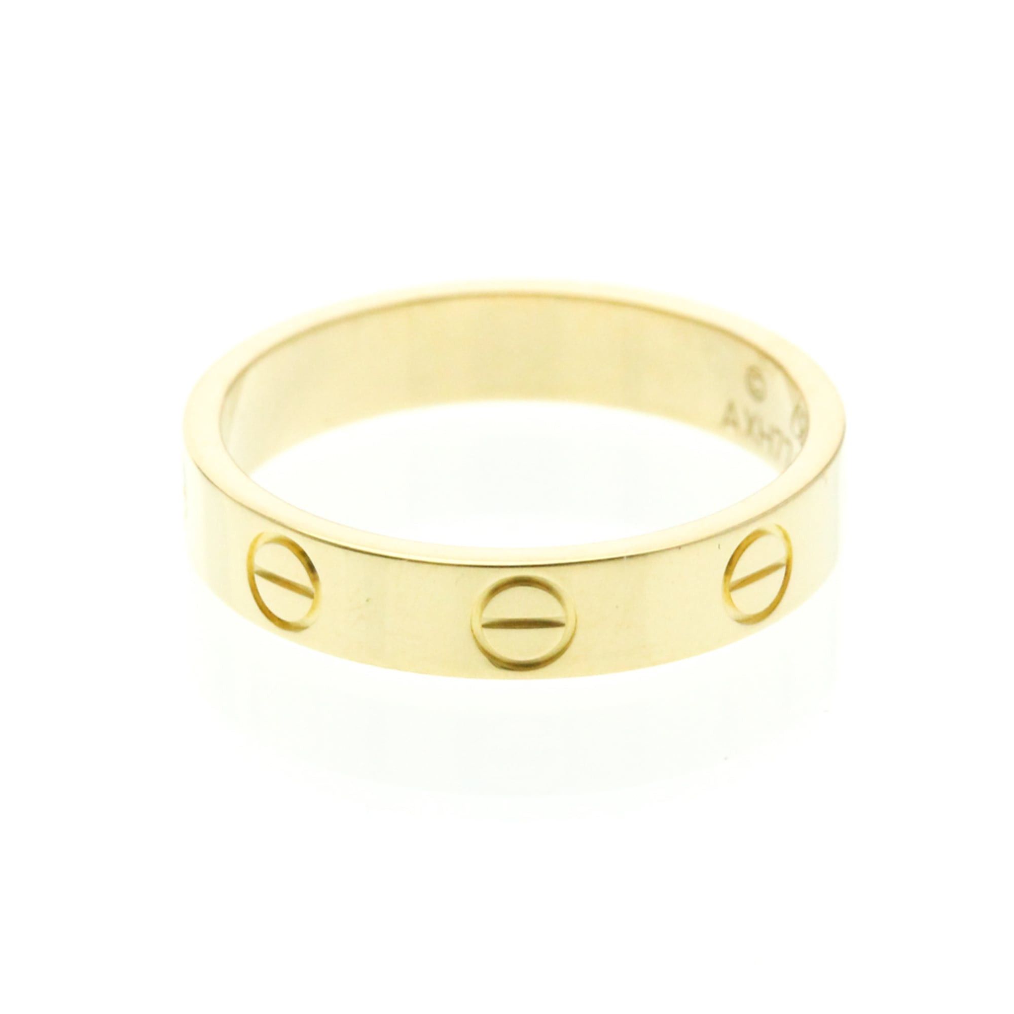 Cartier Cartier Mini Love Ring Yellow Gold (18K) Fashion No Stone Band Ring Gold Size ONE SIZE - 2 Thumbnail