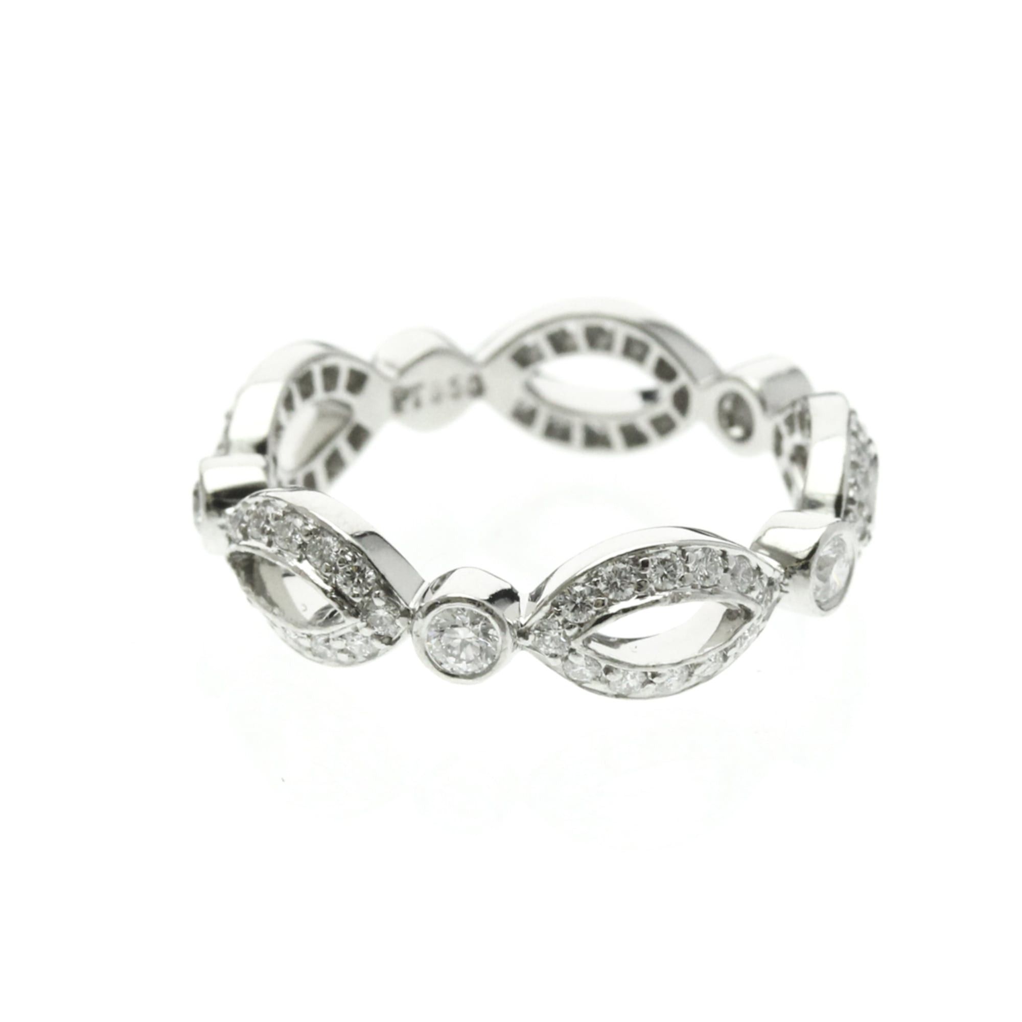 Tiffany & Co. Tiffany Open Marquise Ring With Diamonds Platinum Fashion Diamond Band Ring Silver Size ONE SIZE - 4 Thumbnail