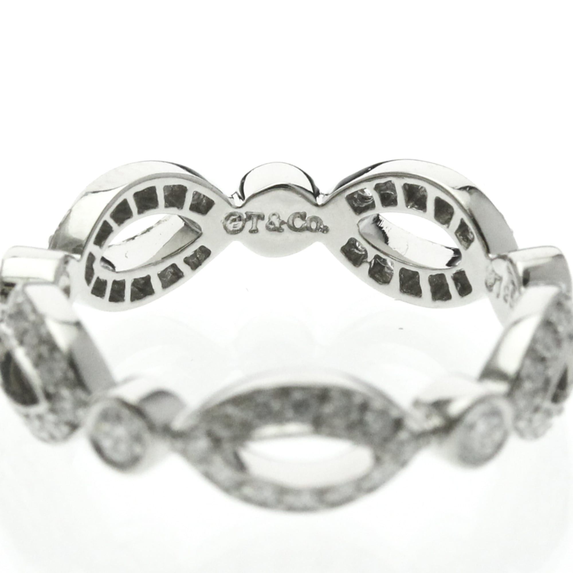 Tiffany & Co. Tiffany Open Marquise Ring With Diamonds Platinum Fashion Diamond Band Ring Silver Size ONE SIZE - 5 Thumbnail