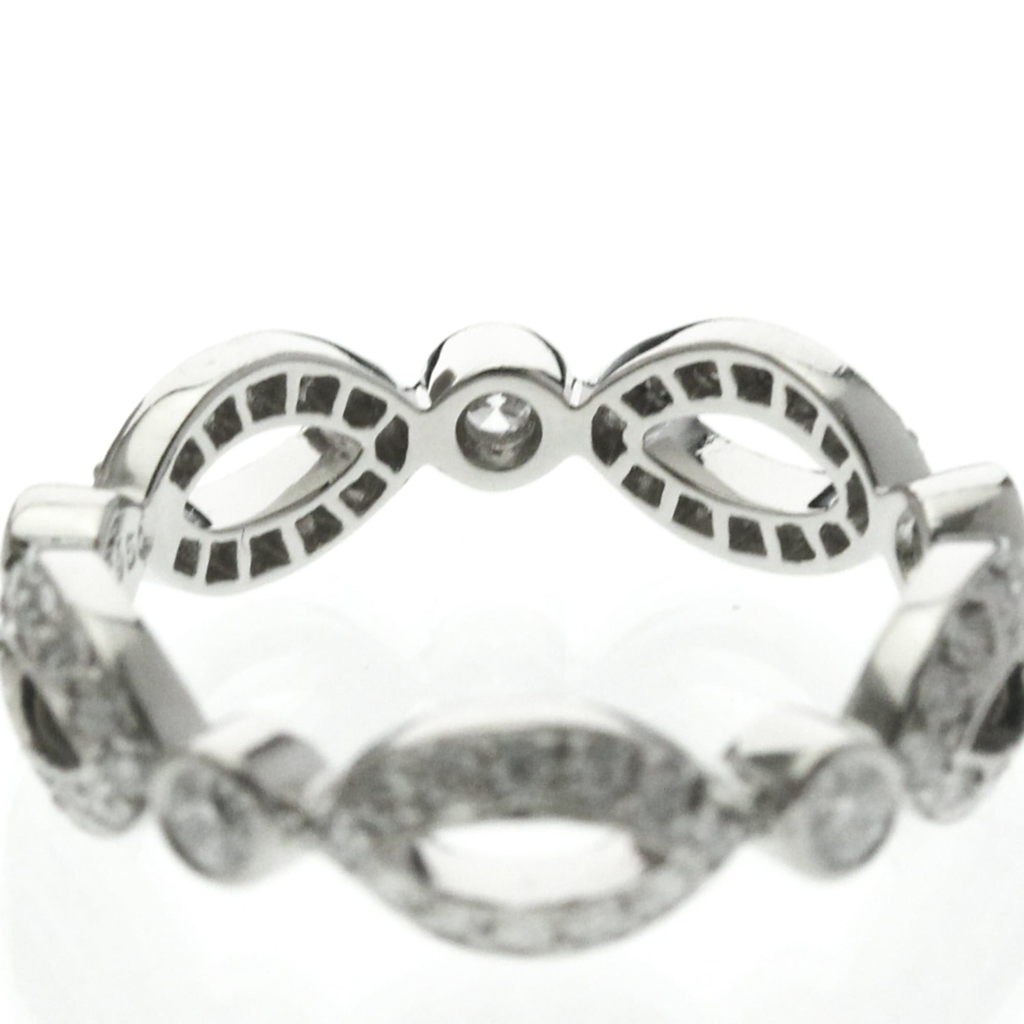 Tiffany & Co. Tiffany Open Marquise Ring With Diamonds Platinum Fashion Diamond Band Ring Silver Size ONE SIZE - 7 Thumbnail