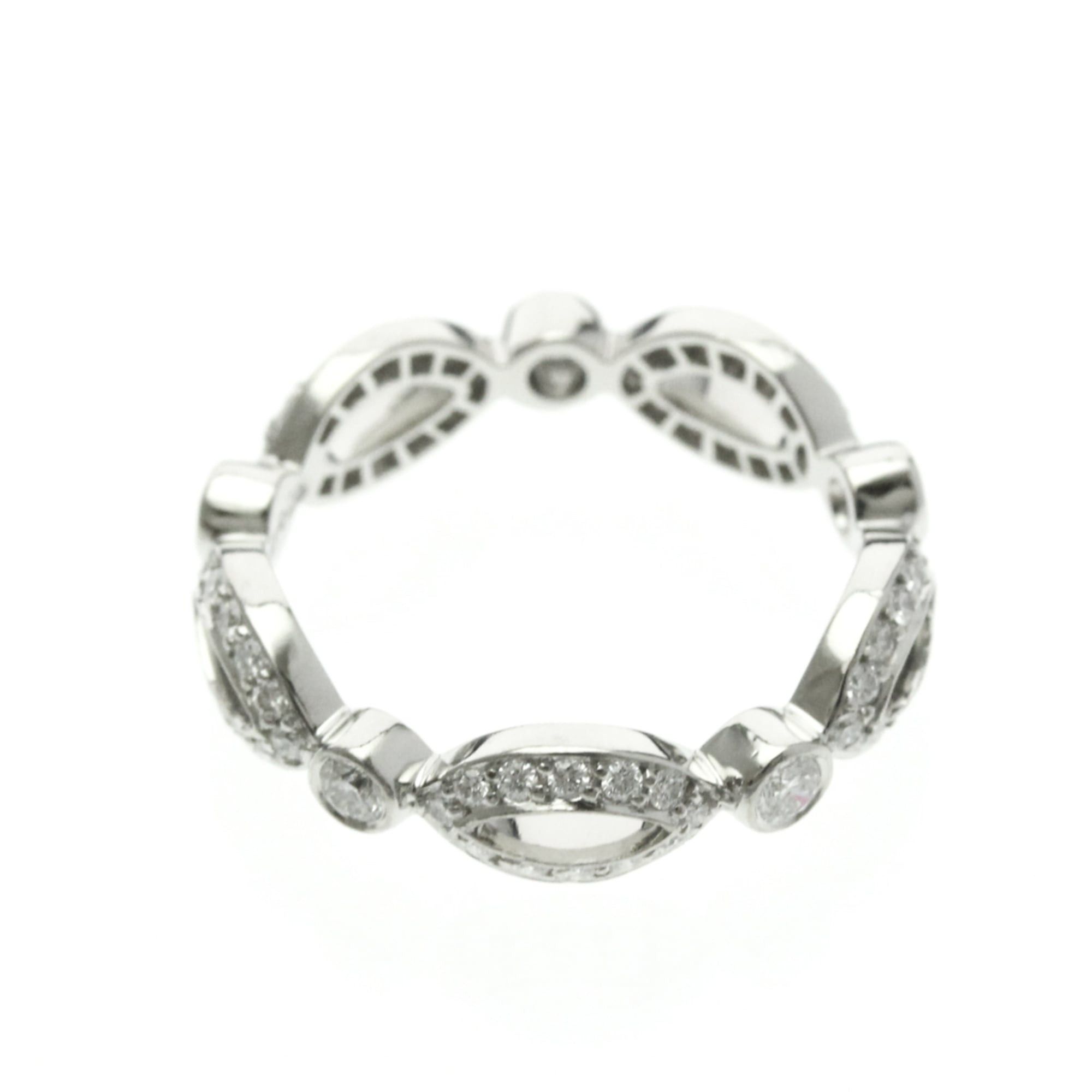 Tiffany & Co. Tiffany Open Marquise Ring With Diamonds Platinum Fashion Diamond Band Ring Silver Size ONE SIZE - 9 Thumbnail