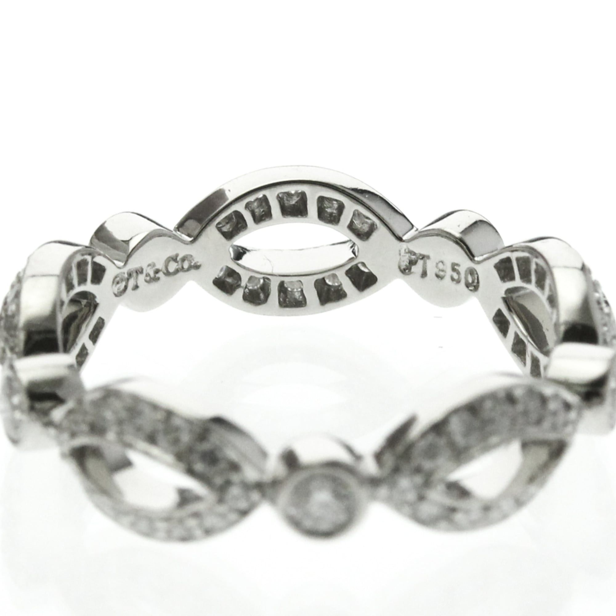 Tiffany & Co. Tiffany Open Marquise Ring With Diamonds Platinum Fashion Diamond Band Ring Silver Size ONE SIZE - 8 Thumbnail
