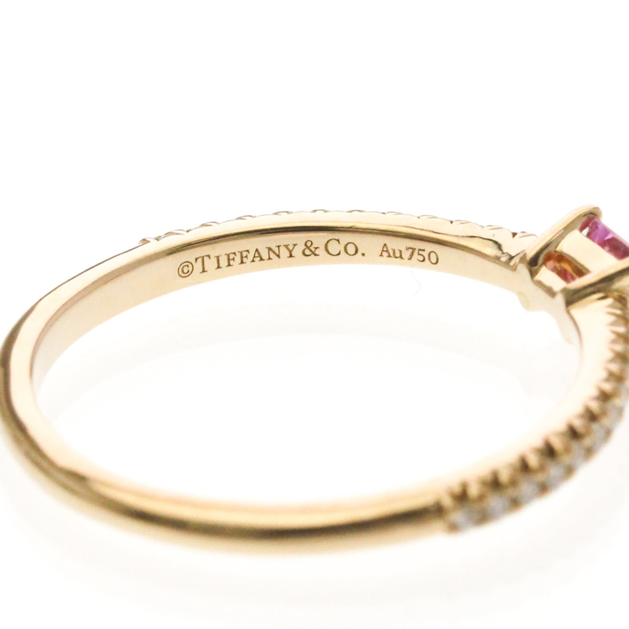 Tiffany & Co. Tiffany Novo Horizon Pink Sapphire Diamond Ring Pink Gold (18K) Fashion Diamond,Sapphire Band Ring Pink Gold Size ONE SIZE - 8 Thumbnail