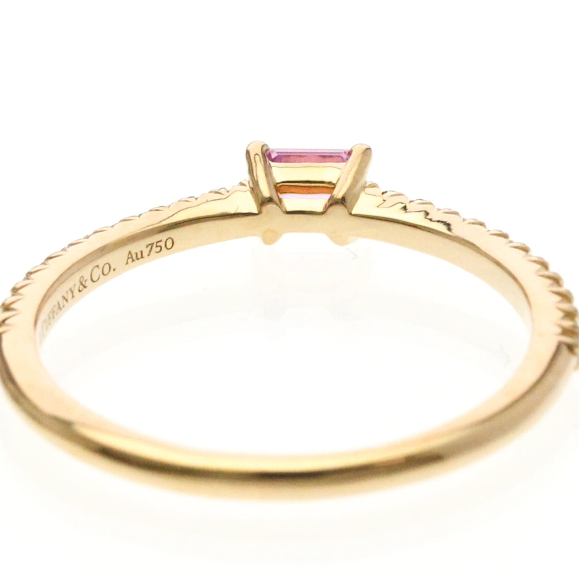 Tiffany & Co. Tiffany Novo Horizon Pink Sapphire Diamond Ring Pink Gold (18K) Fashion Diamond,Sapphire Band Ring Pink Gold Size ONE SIZE - 7 Thumbnail