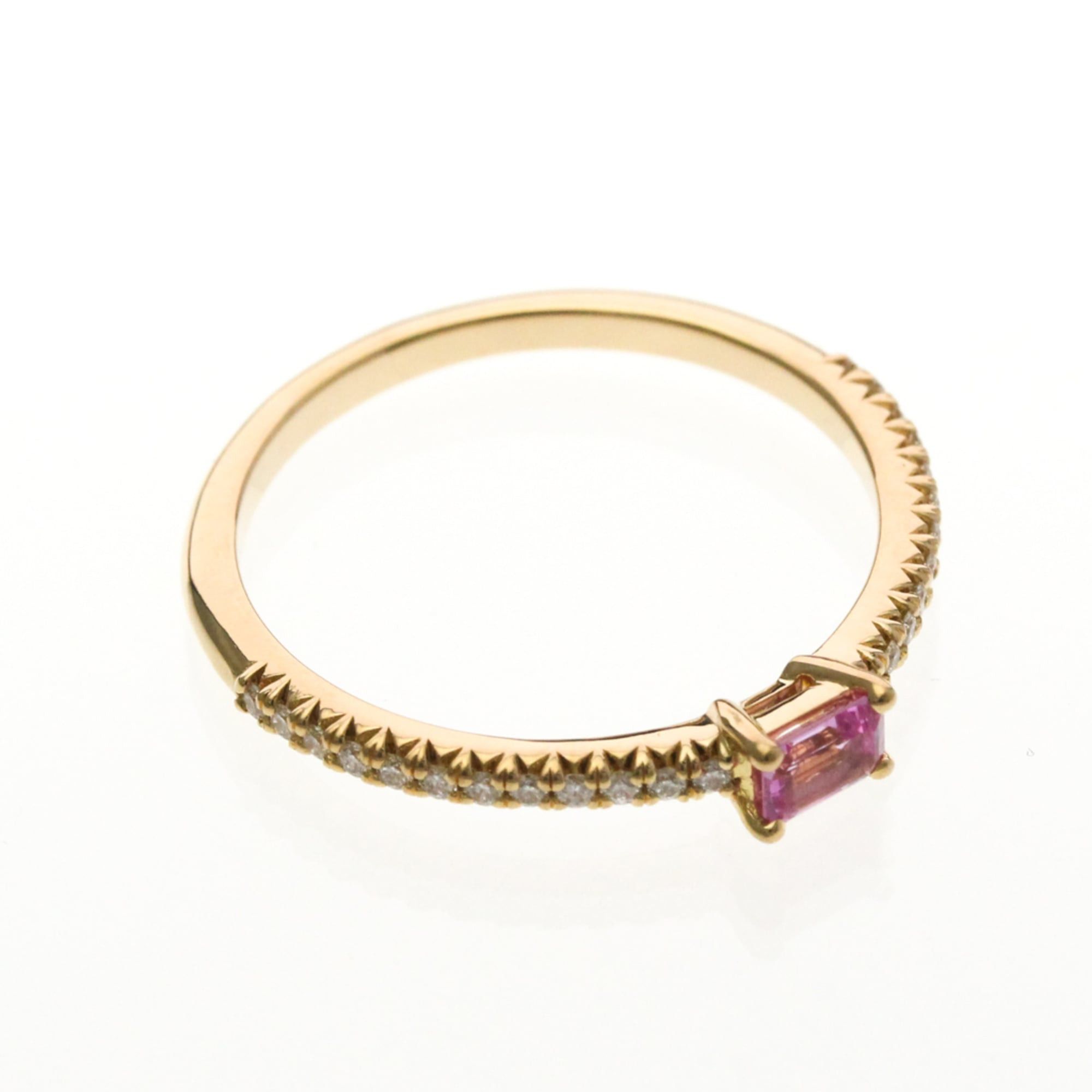 Tiffany & Co. Tiffany Novo Horizon Pink Sapphire Diamond Ring Pink Gold (18K) Fashion Diamond,Sapphire Band Ring Pink Gold Size ONE SIZE - 9 Thumbnail
