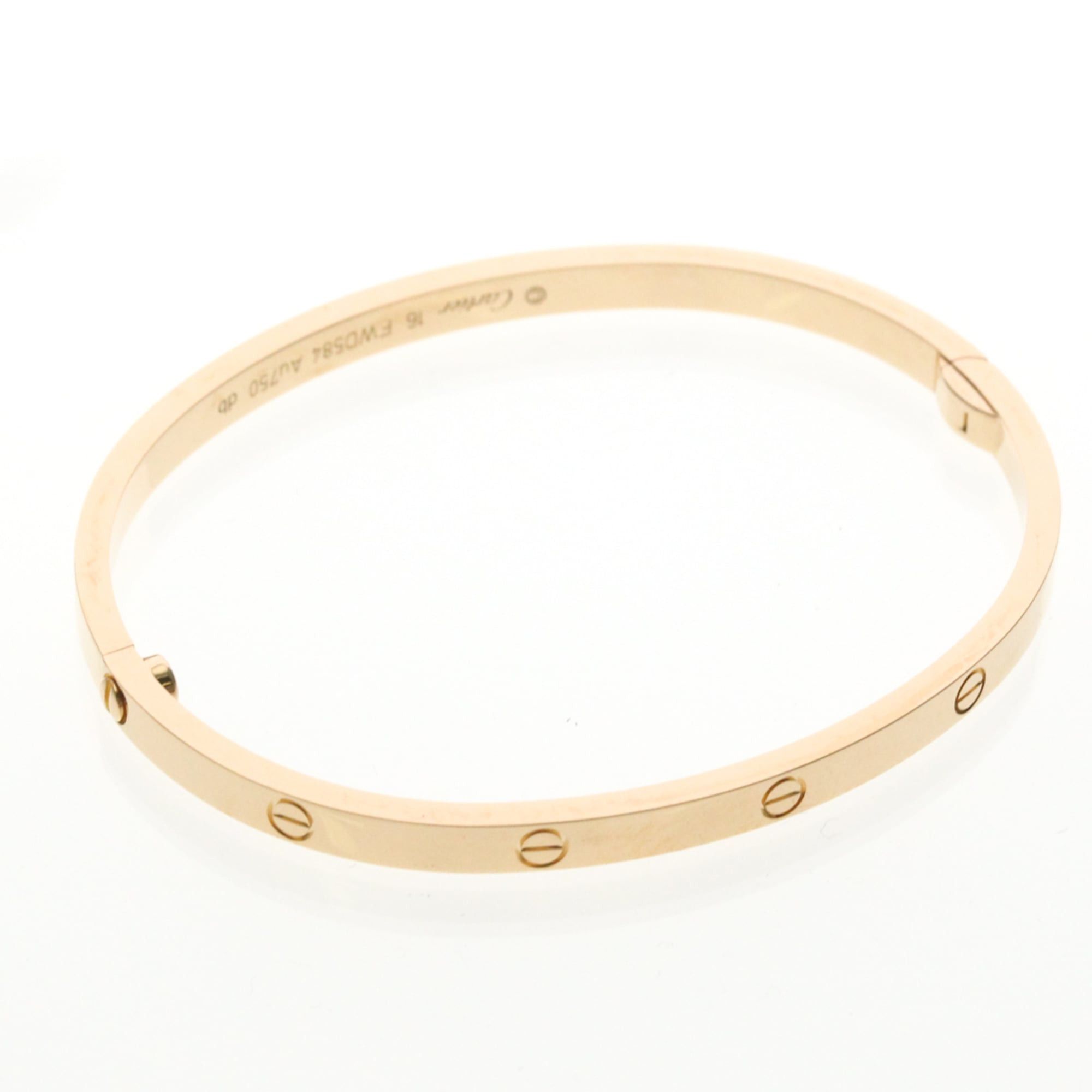 Cartier Cartier Love Bracelet SM Pink Gold (18K) No Stone Bangle Pink Gold Size ONE SIZE - 9 Thumbnail