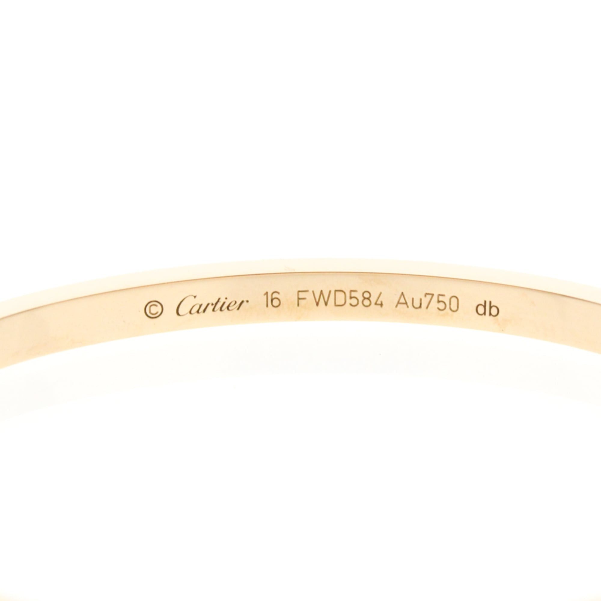 Cartier Cartier Love Bracelet SM Pink Gold (18K) No Stone Bangle Pink Gold Size ONE SIZE - 6 Thumbnail