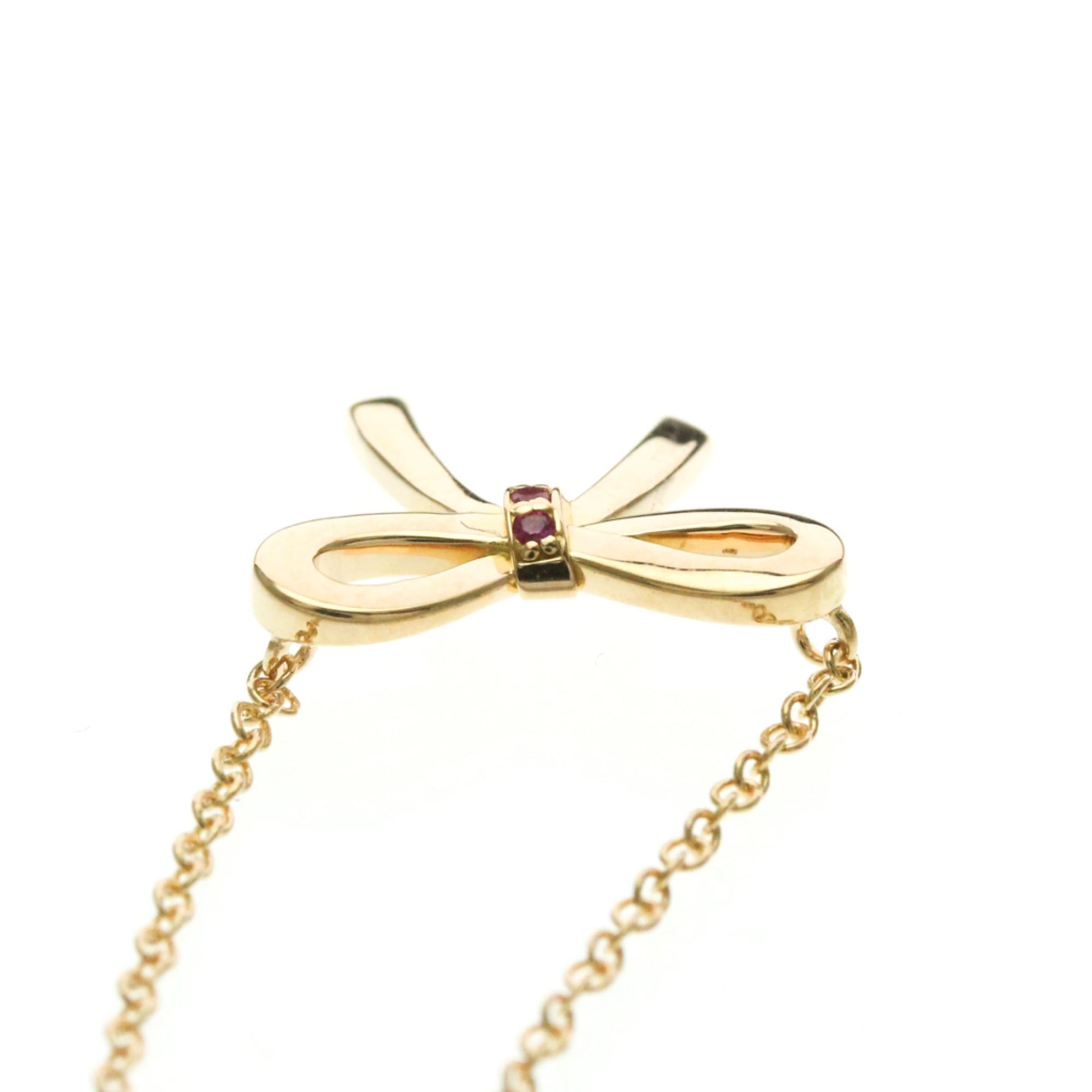 Tiffany & Co. Tiffany Bow Pink Sapphire Necklace Pink Gold (18K) Sapphire Women,Men Fashion Pendant Necklace (Pink Gold) Size ONE SIZE - 6 Thumbnail