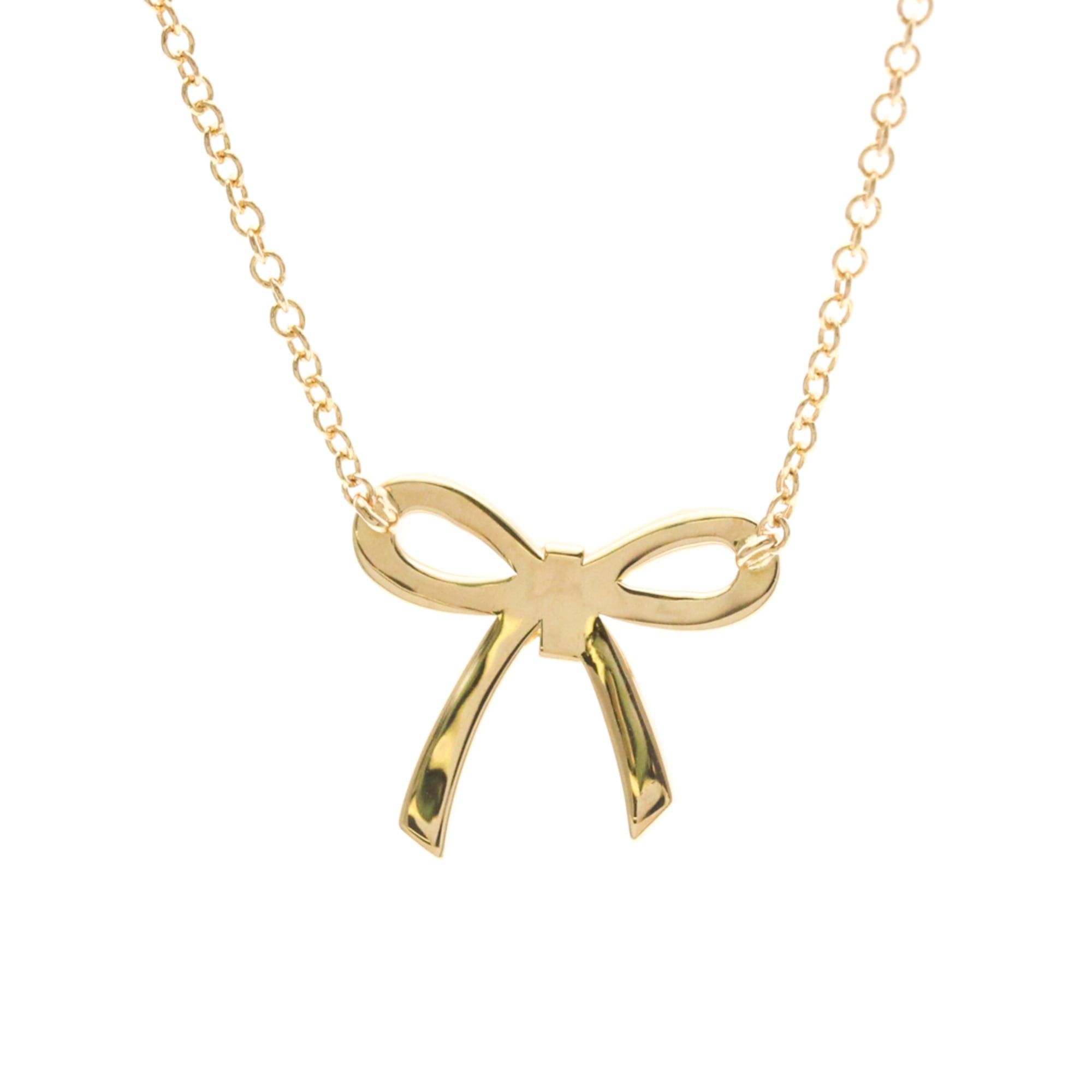 Tiffany & Co. Tiffany Bow Pink Sapphire Necklace Pink Gold (18K) Sapphire Women,Men Fashion Pendant Necklace (Pink Gold) Size ONE SIZE - 2 Thumbnail